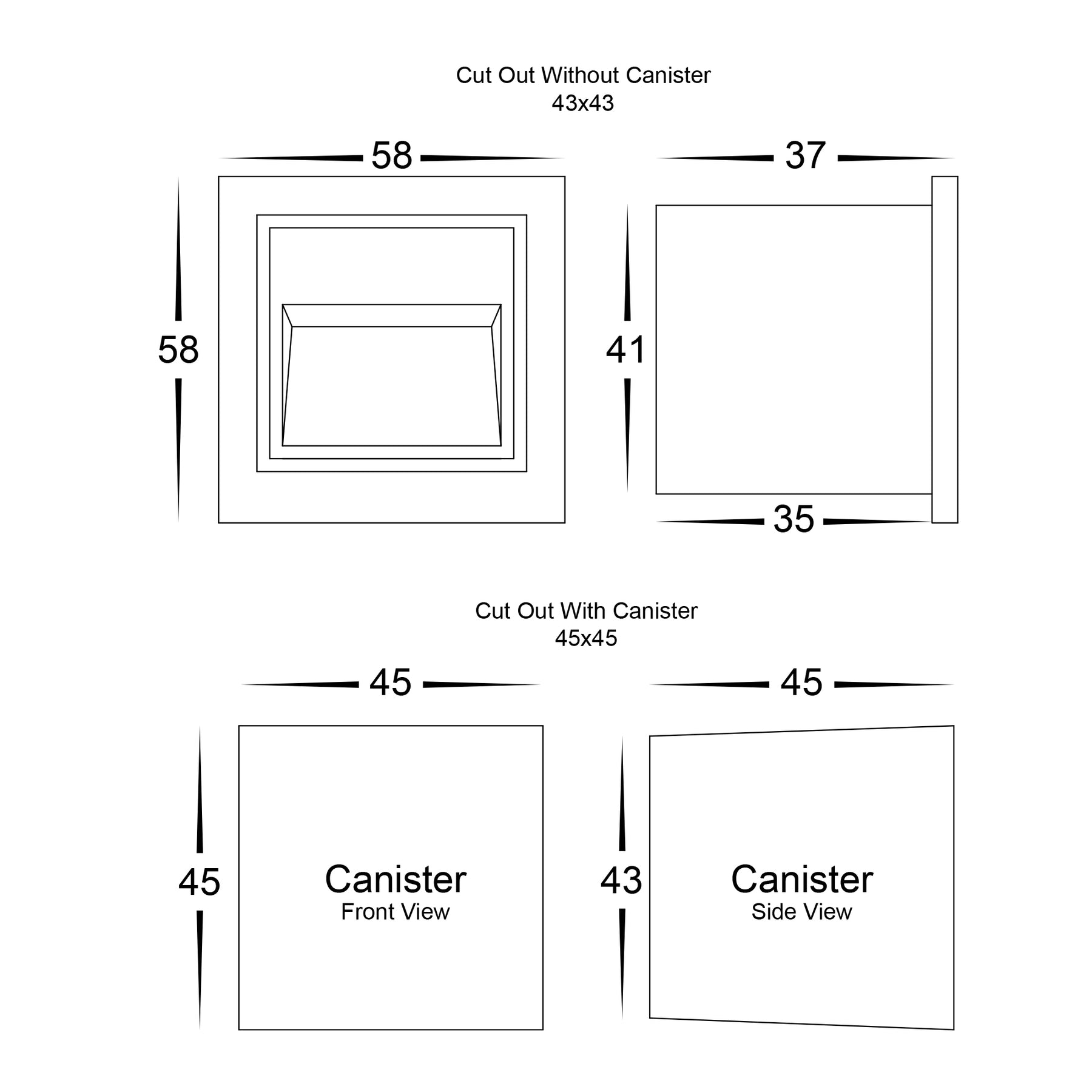 Trin Small LED Square Step Light 12V 1W Tri Colour White - HV3111T-WHT-12V