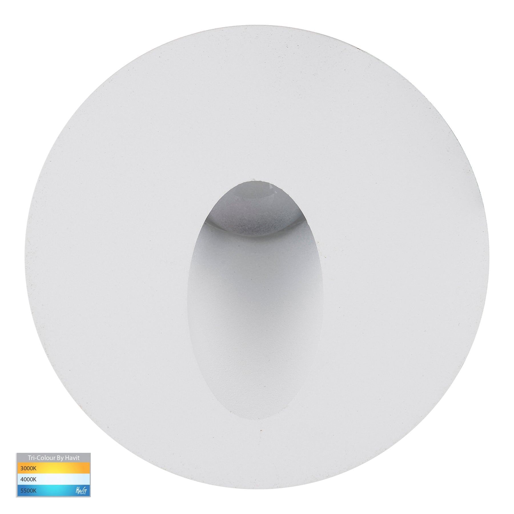 Reces Round Recessed LED Step Light White 2.5W 12V TRI Colour - HV3205T-WHT-12V