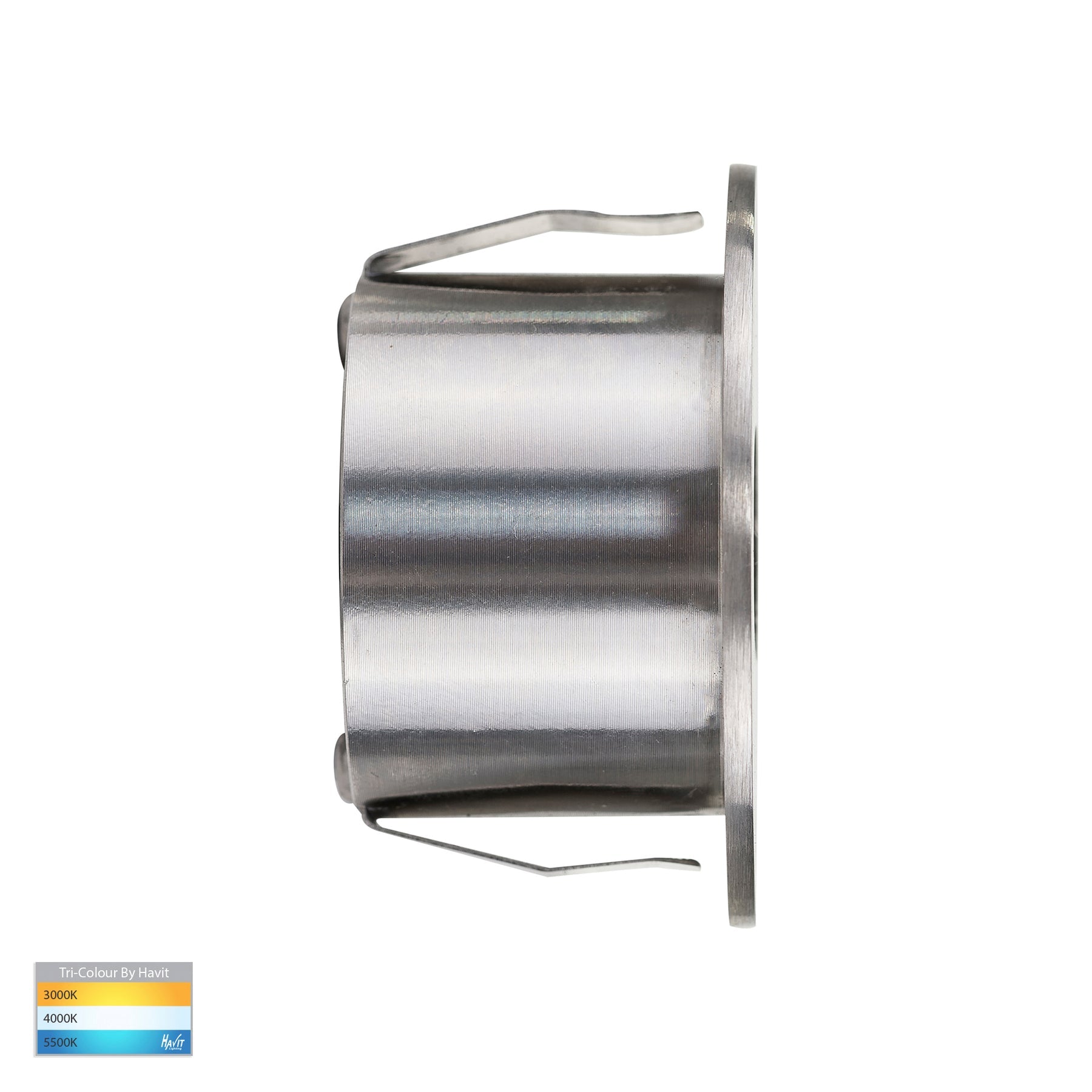 Mini Reces 316 Stainless Steel Recessed LED Round Step Light  1W 12V TRI Colour - HV3206T-SS316-12V