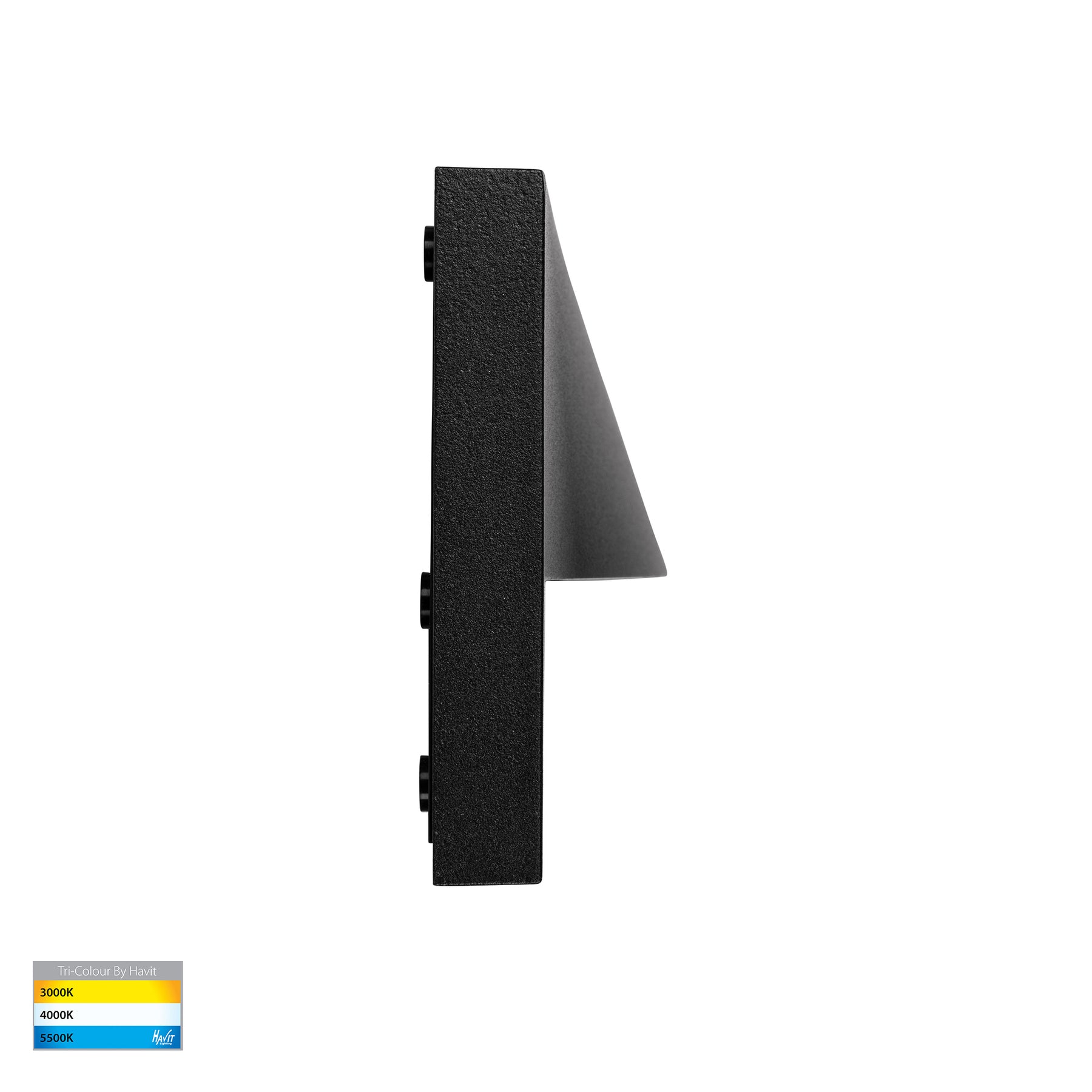 Lisca Rectangular LED Wall Light 240V 5W 3CCT Black - HV3229T-BLK-240V