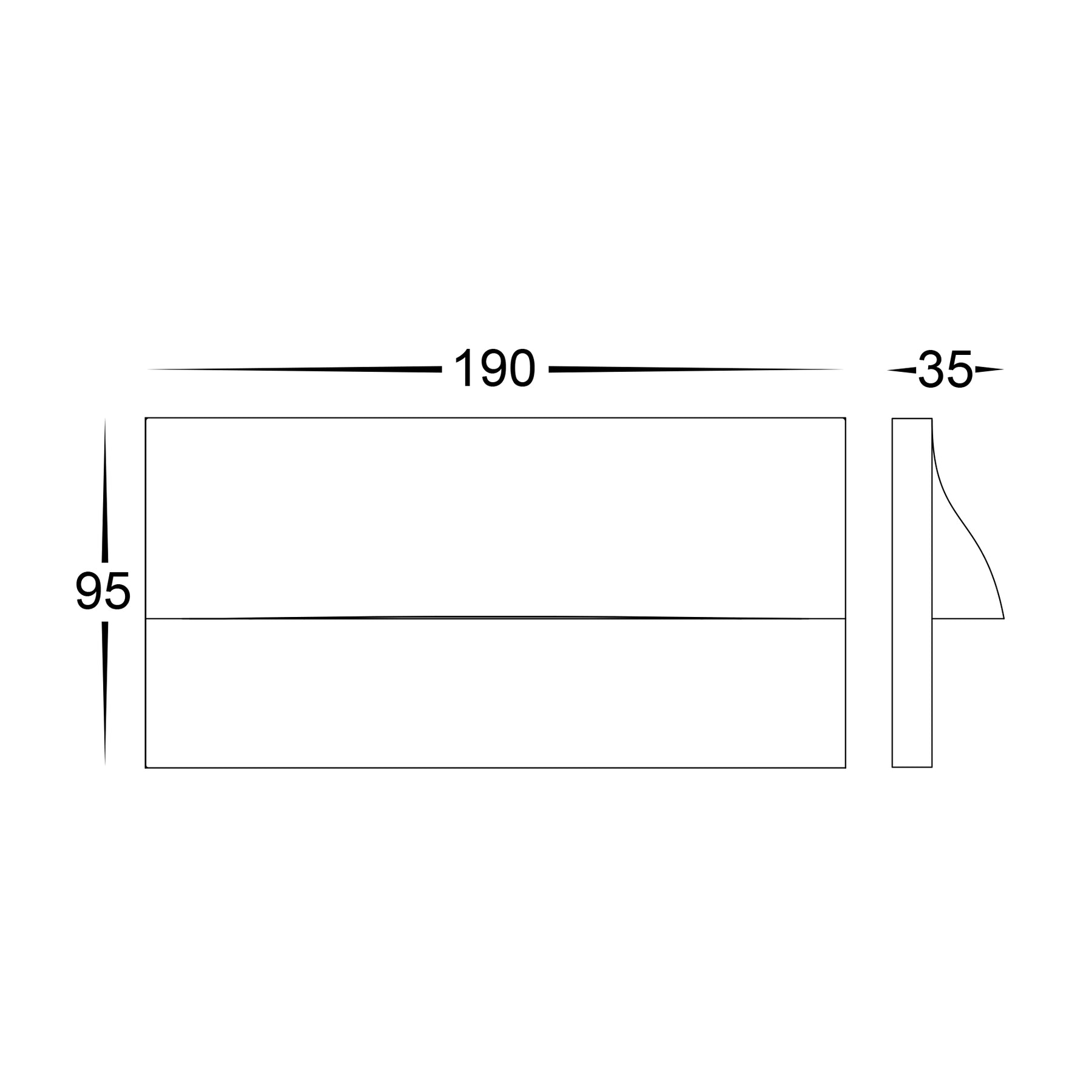 Lisca Rectangular LED Wall Light 12V 5W 3CCT White - HV3229T-WHT-12V