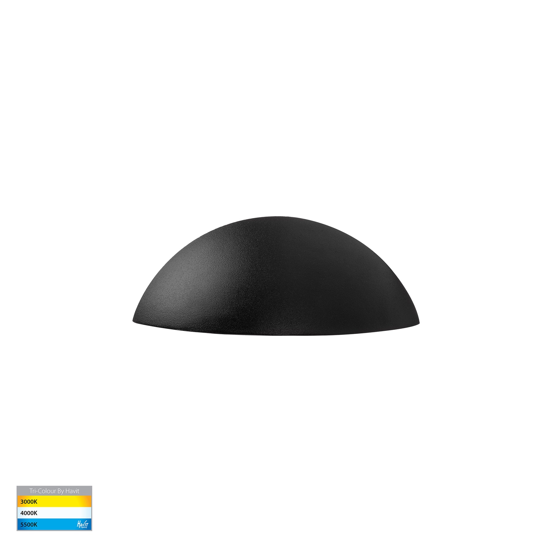 Curva LED Step Light Solid Brass Black 12V 3W Tri Colour - HV3251T-BLK-12V