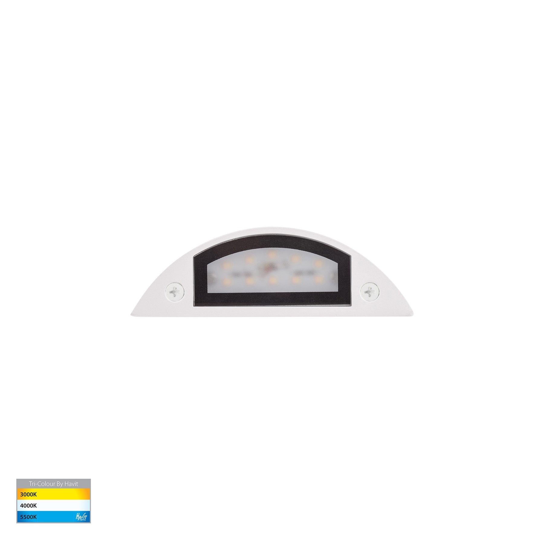 Curva LED Step Light Solid Brass White 12V 3W Tri Colour - HV3251T-WHT-12V