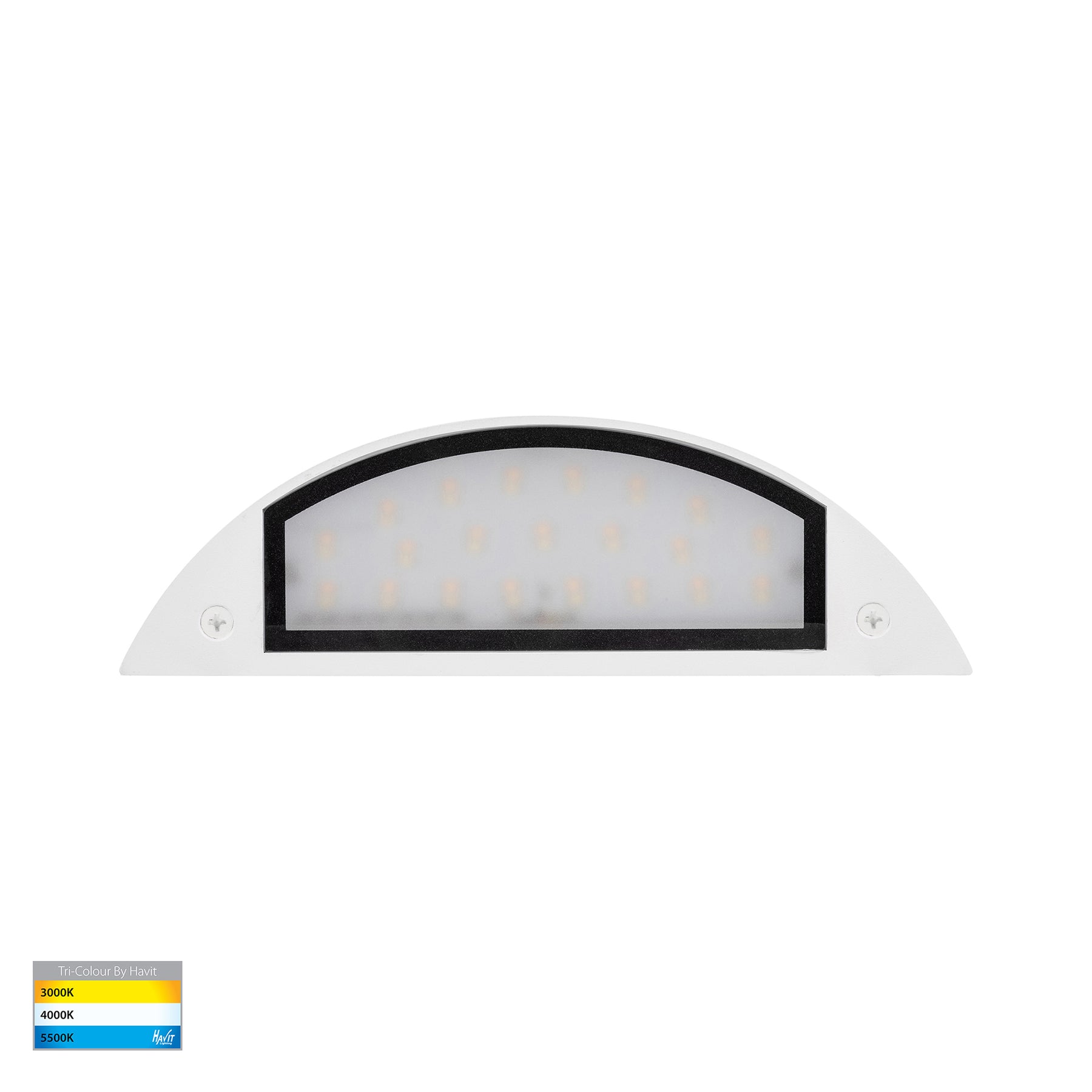 Curva LED Step Light Solid Brass White 12V 7.5W Tri Colour - HV3253T-WHT-12V