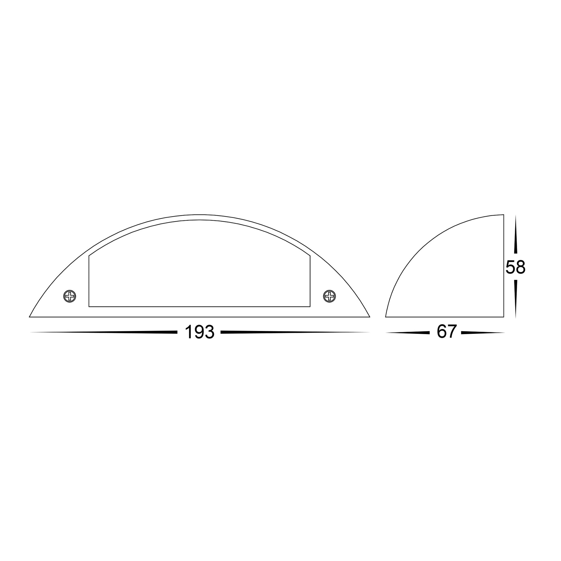 Curva LED Step Light Solid Brass Black 12V 7.5W Tri Colour - HV3253T-BLK-12V