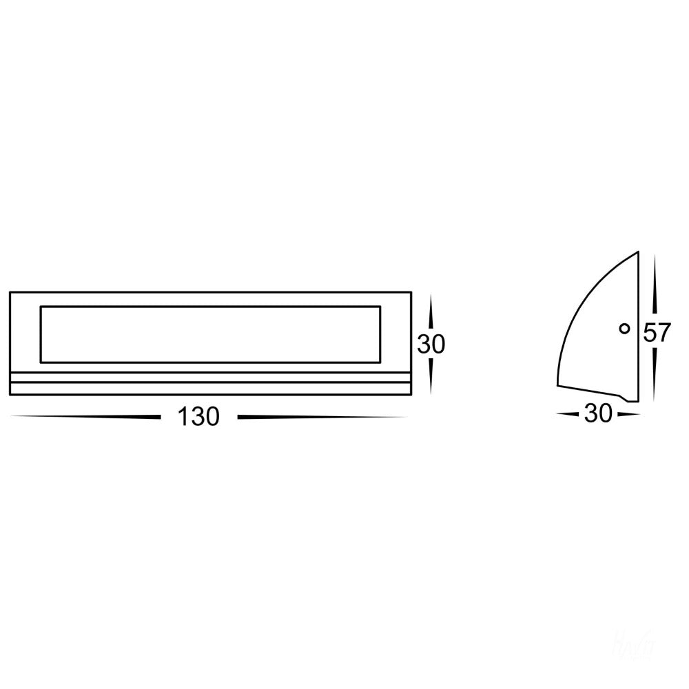 Buy Outdoor Step Lights Australia Taso Rectangular LED Step Light Black 3CCT - HV3270T-BLK-12V