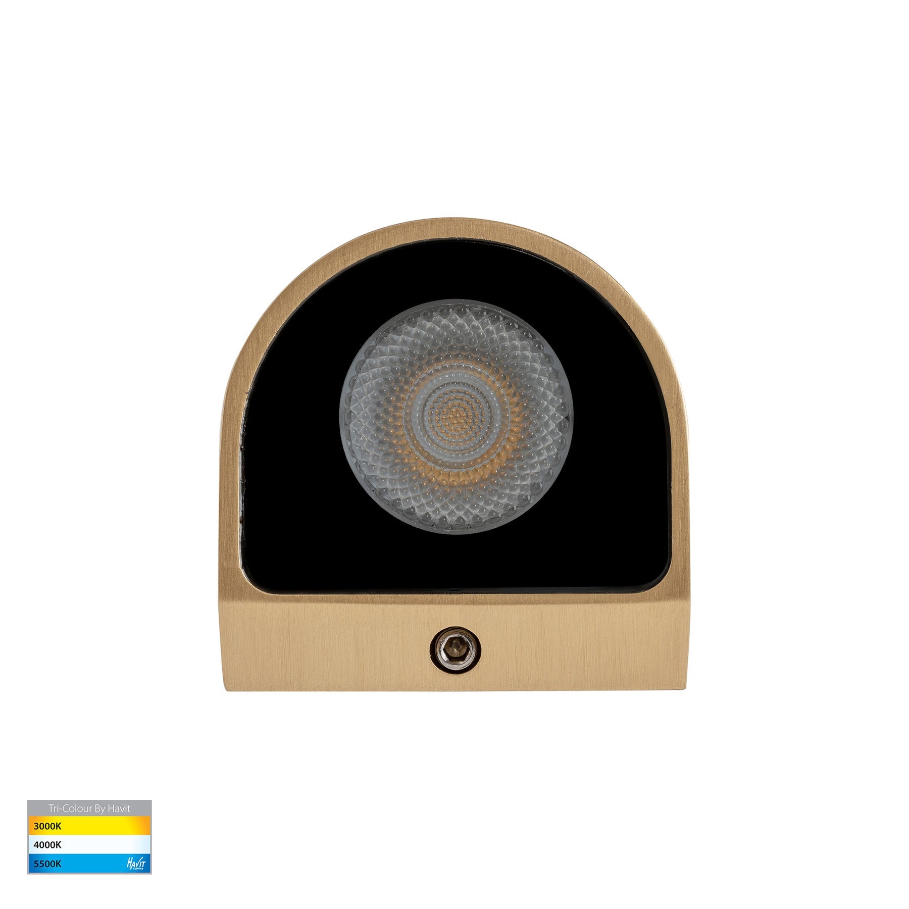 Patra LED Surface Mounted Wall Light 12V 1.5W Tri Colour Brass - HV3284T-BR-12V