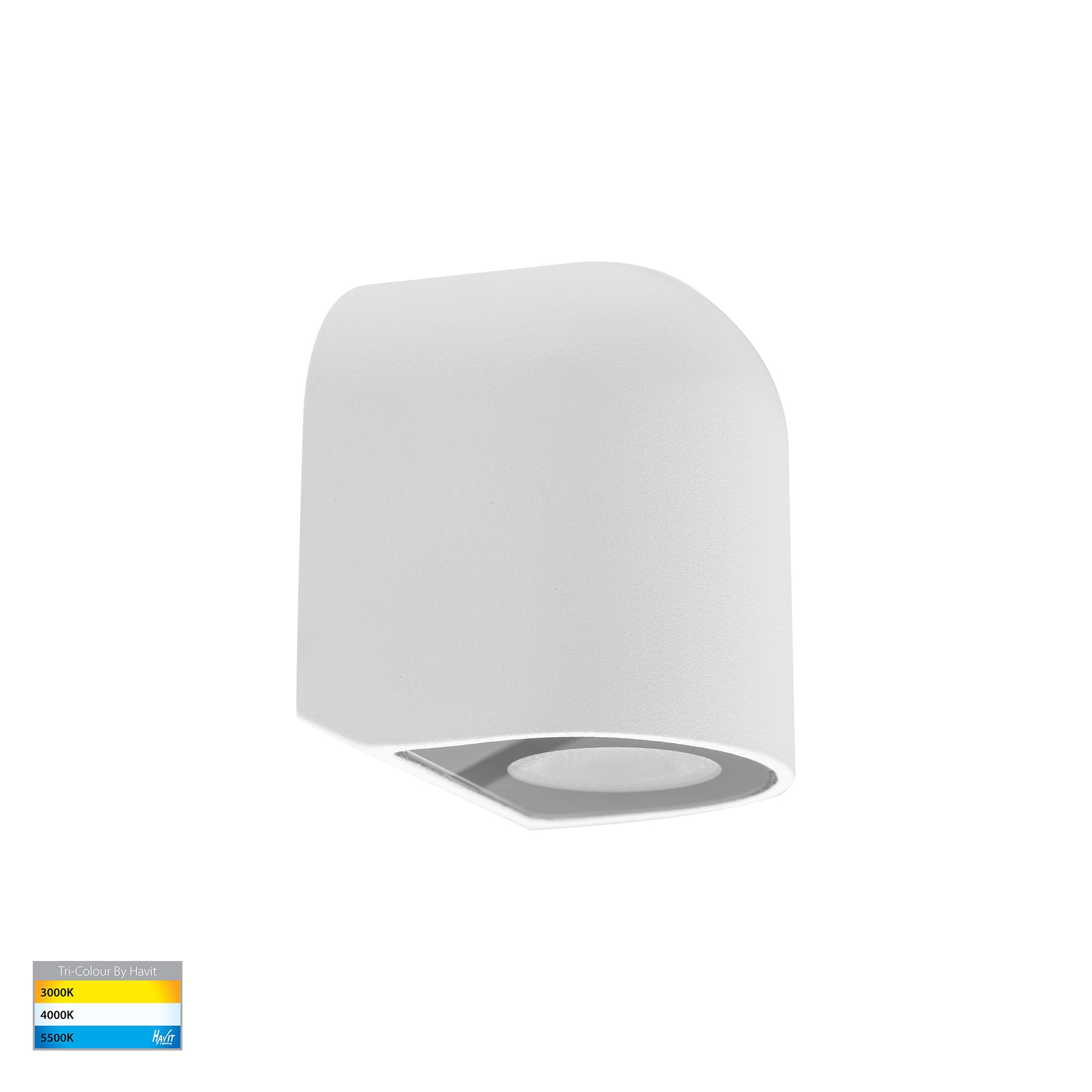 Patra LED Surface Mounted Wall Light 12V 1.5W Tri Colour Matt White - HV3284T-WHT-12V