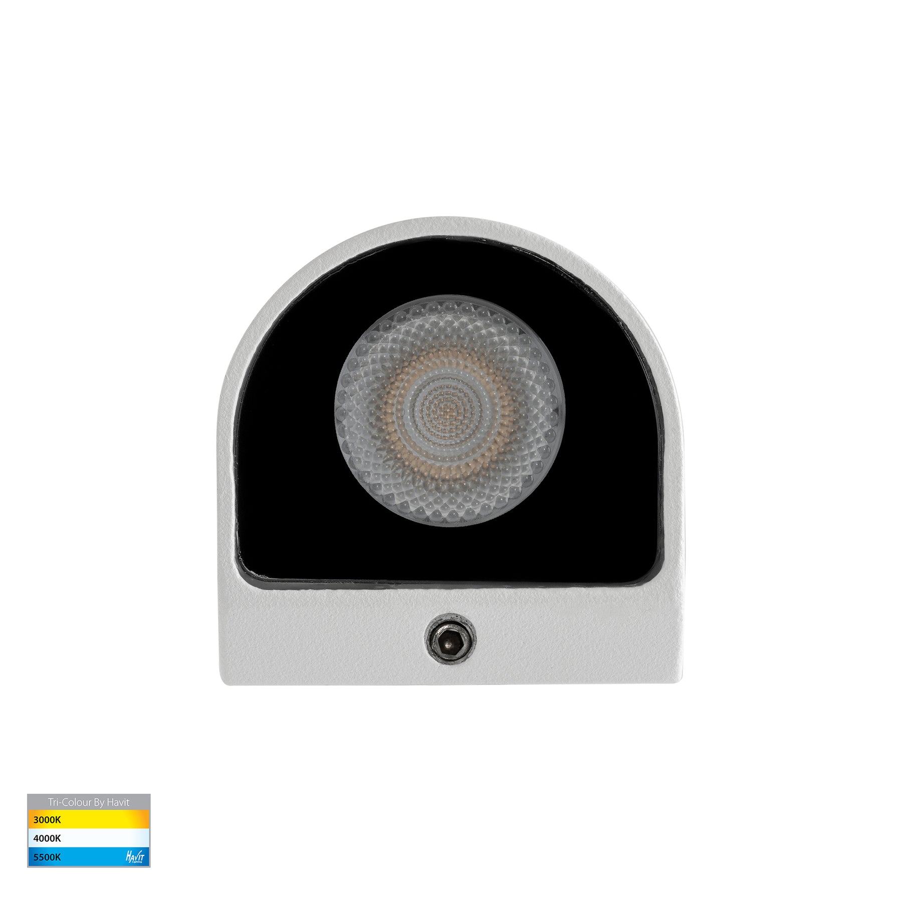 Patra LED Surface Mounted Wall Light 12V 1.5W Tri Colour Matt White - HV3284T-WHT-12V