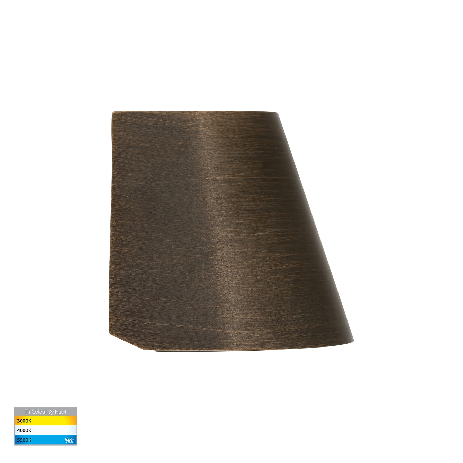Kaval LED Surface Mounted Wall Light 12V 1.5W Tri Colour Antique Brass - HV3285T-AB-12V