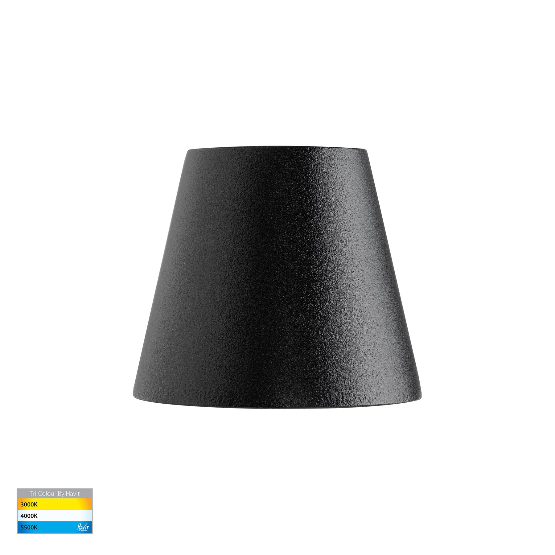 Kaval LED Surface Mounted Wall Light 12V 1.5W Tri Colour Matt Black - HV3285T-BLK-12V