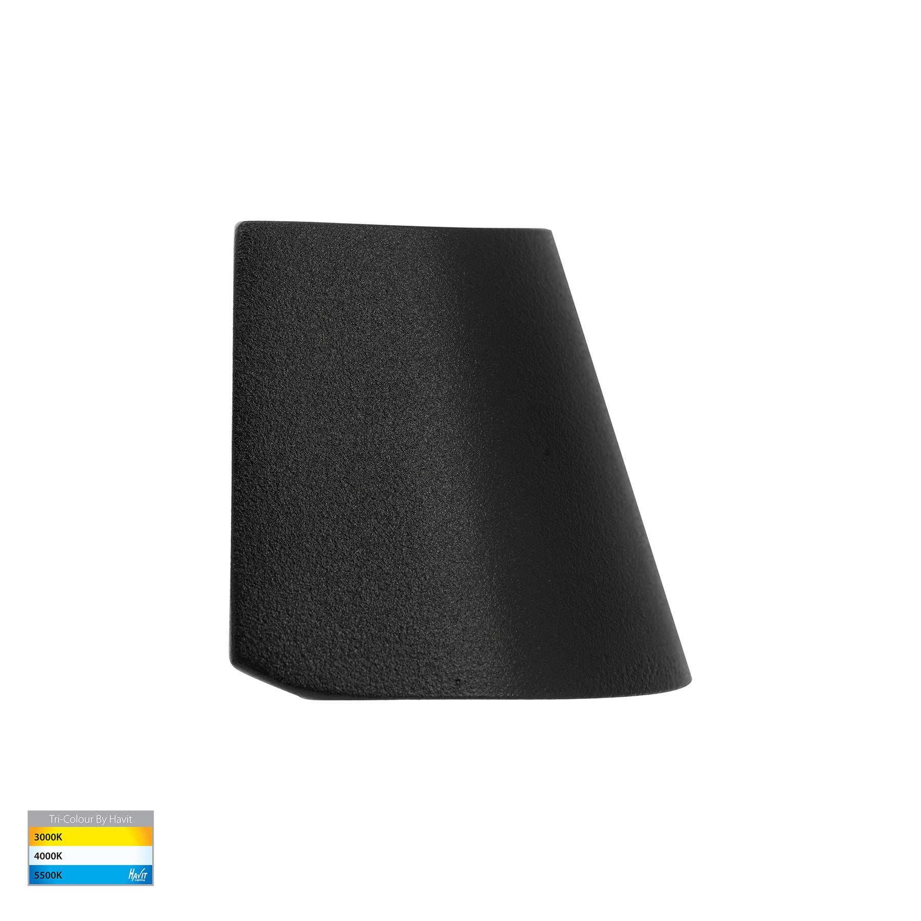 Kaval LED Surface Mounted Wall Light 12V 1.5W Tri Colour Matt Black - HV3285T-BLK-12V