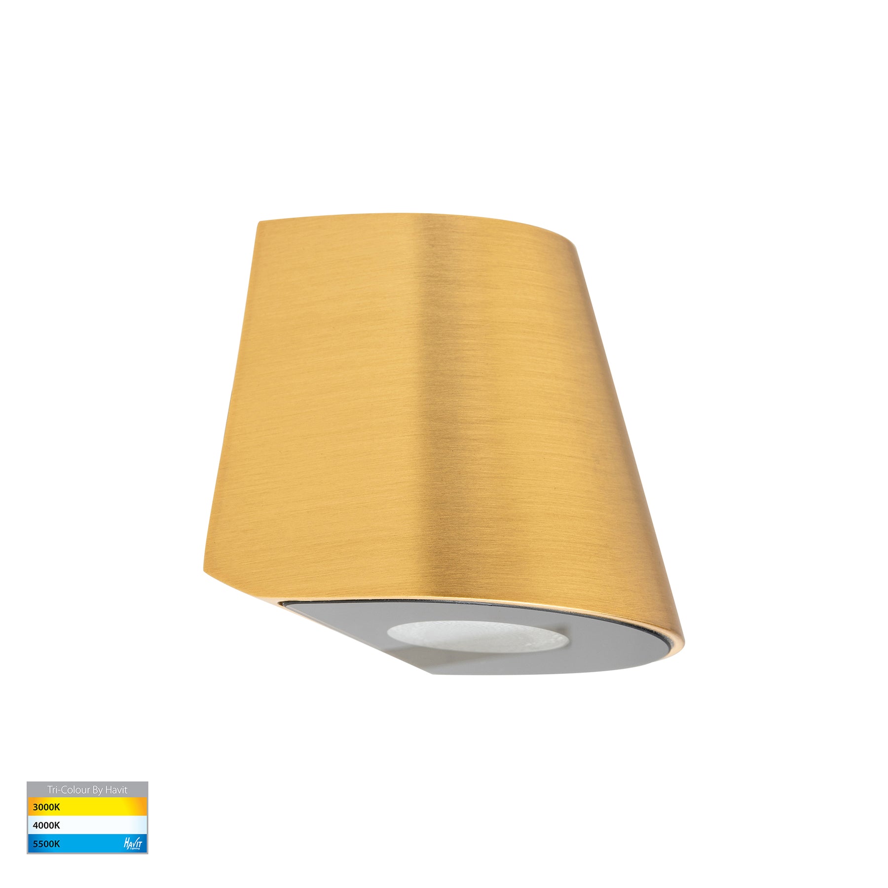 Kaval LED Surface Mounted Wall Light 12V 1.5W Tri Colour Brass - HV3285T-BR-12V