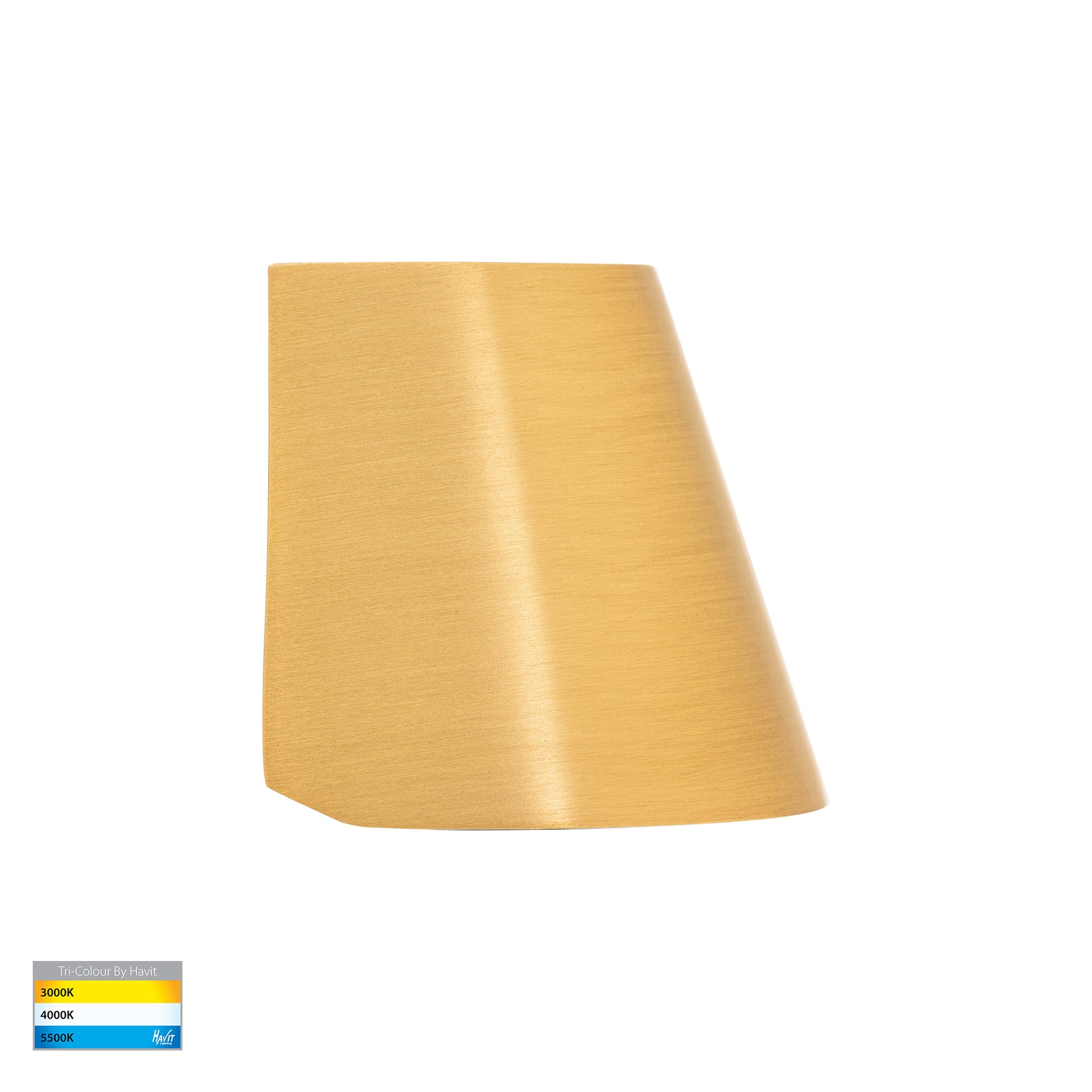 Kaval LED Surface Mounted Wall Light 12V 1.5W Tri Colour Brass - HV3285T-BR-12V