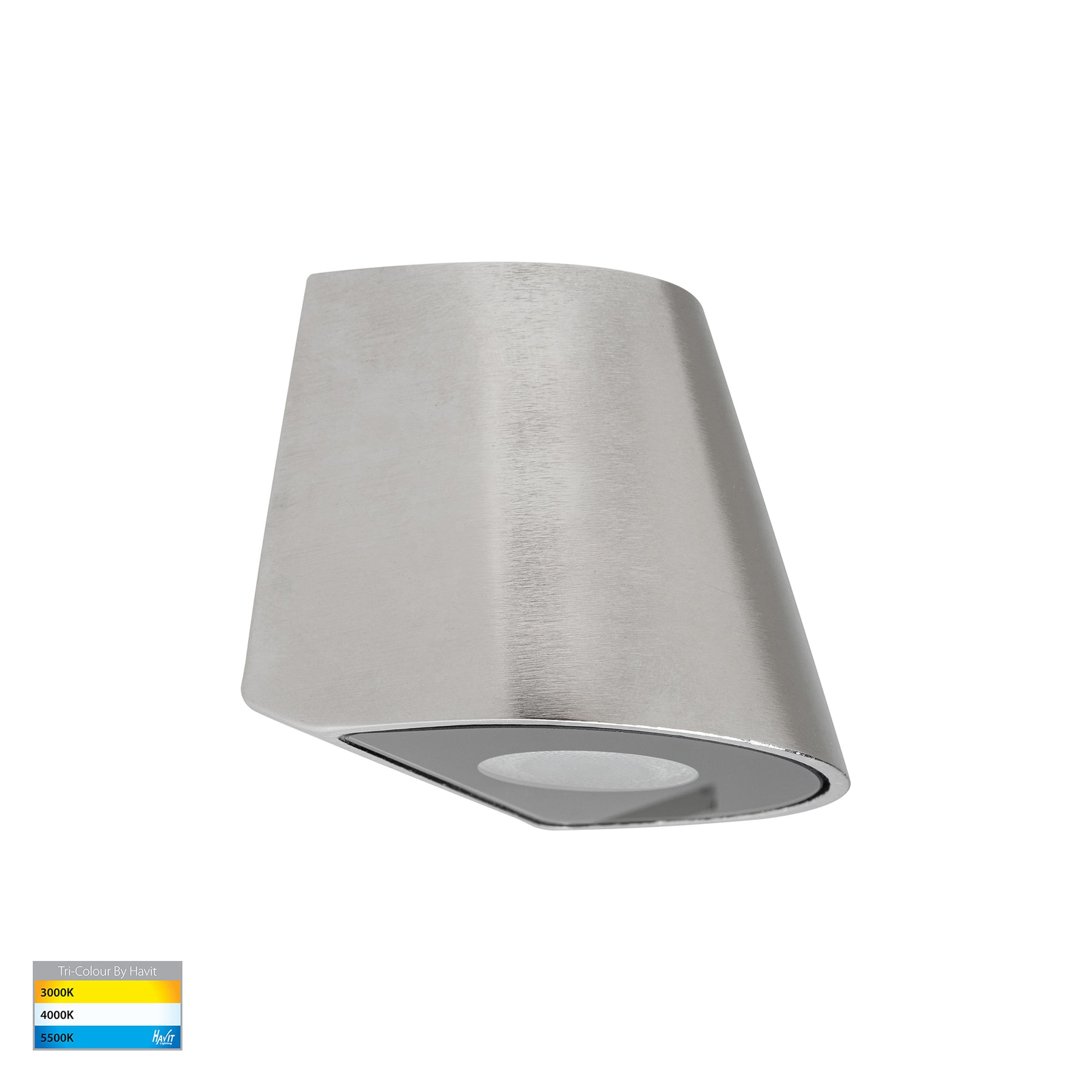 Kaval LED Surface Mounted Wall Light 12V 1.5W Tri Colour Stainless Steel - HV3285T-SS316-12V