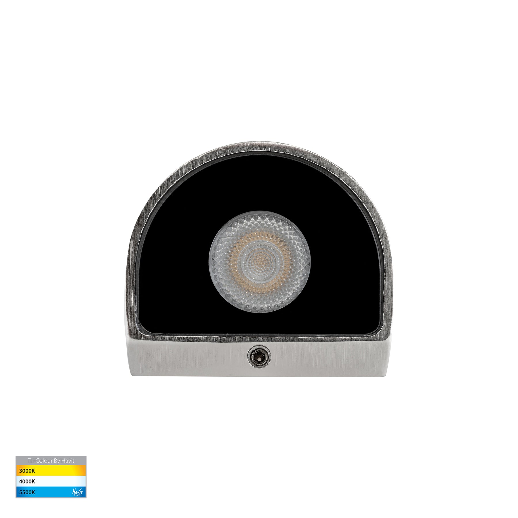 Kaval LED Surface Mounted Wall Light 12V 1.5W Tri Colour Stainless Steel - HV3285T-SS316-12V