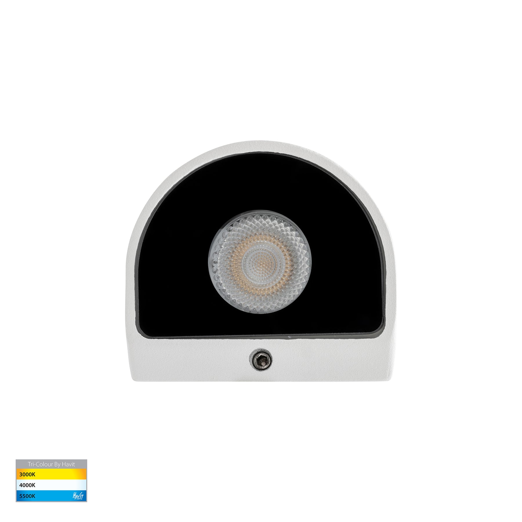 Kaval LED Surface Mounted Wall Light 12V 1.5W Tri Colour White - HV3285T-WHT-12V