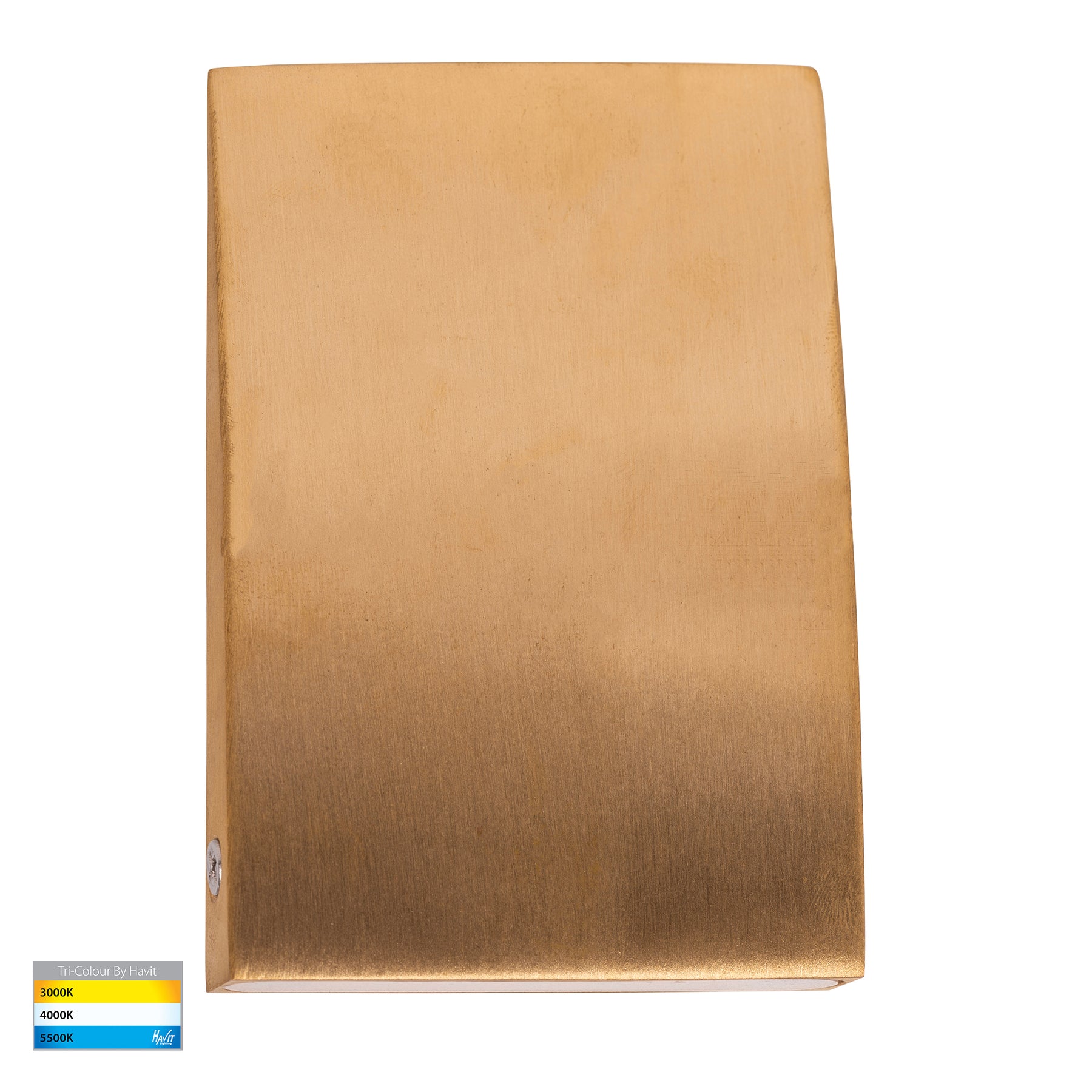 Pelase 120mm LED Step Light 12V 3W Tri Colour Brass - HV3292T-BR-12V