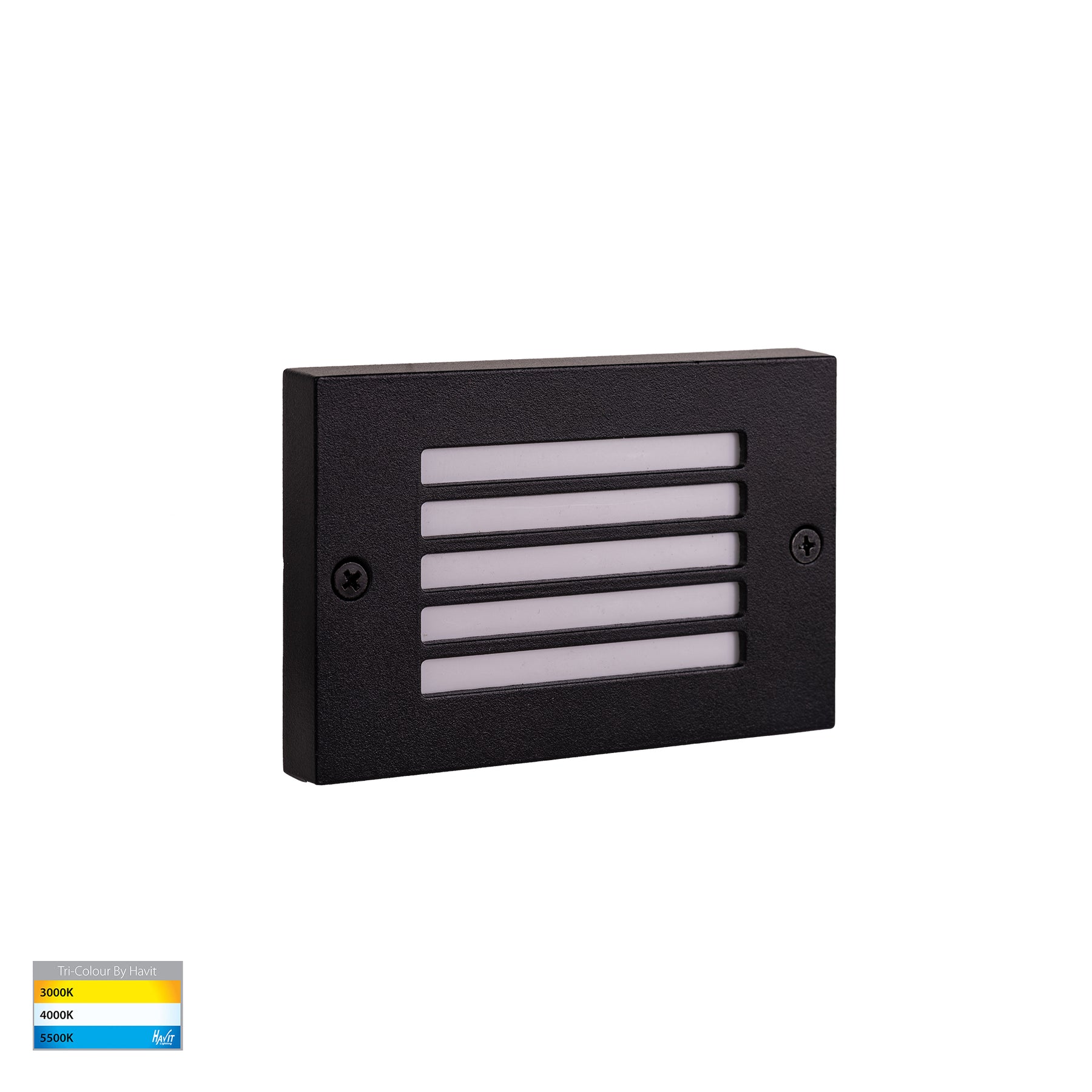 Ardam LED Step Light Solid Brass Black 12V 3W Tri Colour - HV3295T-BLK-12V