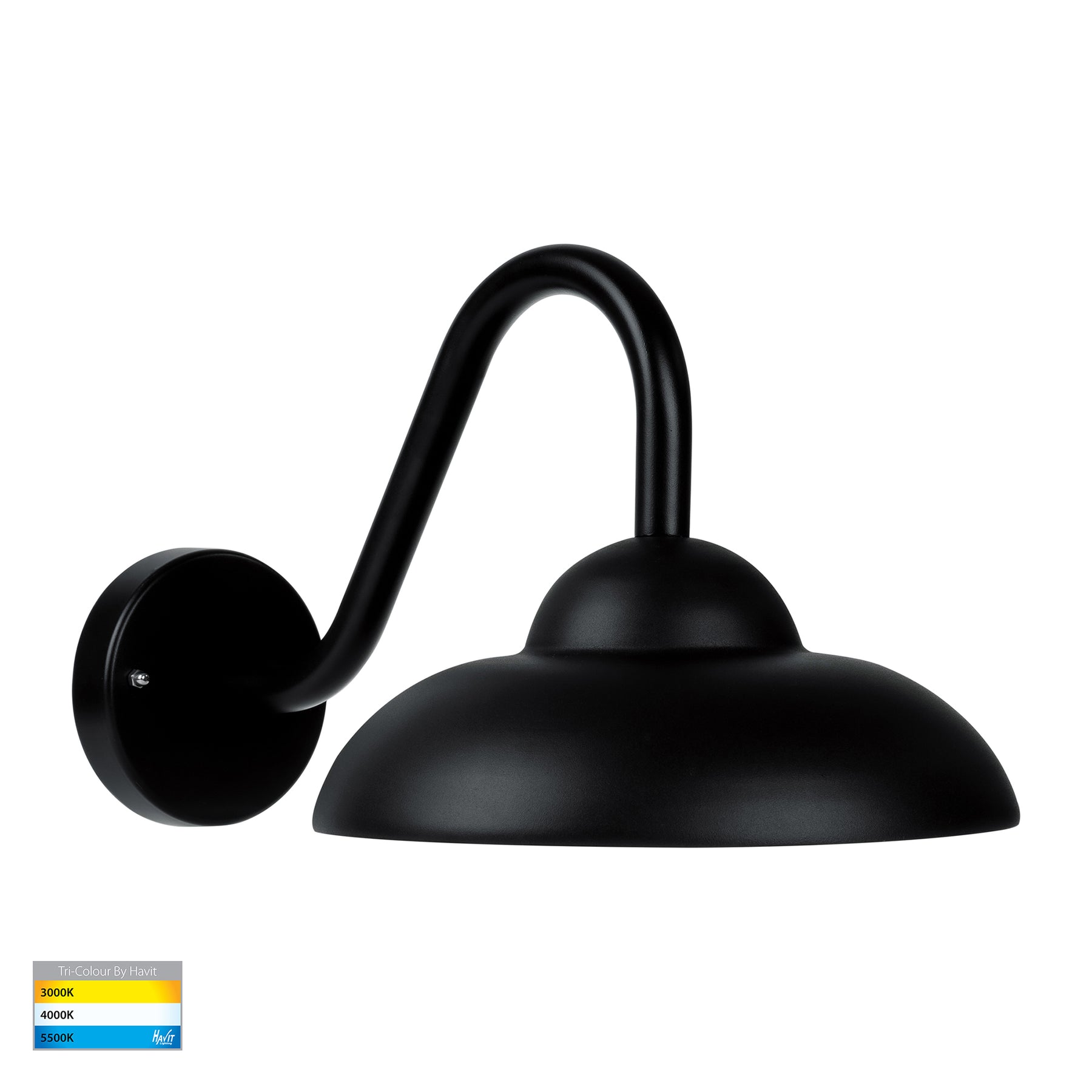 Arkua LED Wall Light 10W Tri Colour Black - HV3518T-BLK