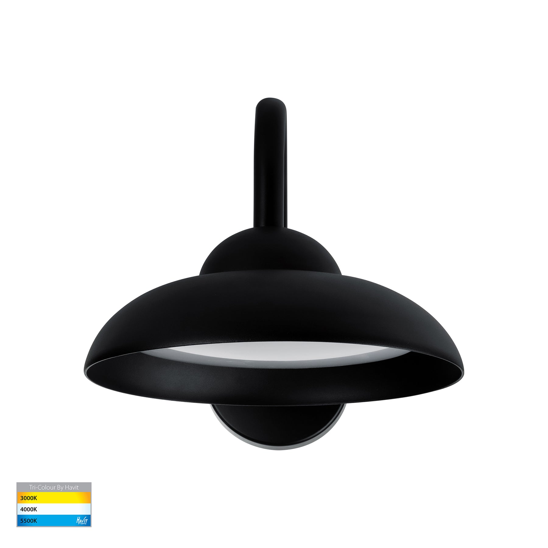 Arkua LED Wall Light 10W Tri Colour Black - HV3518T-BLK