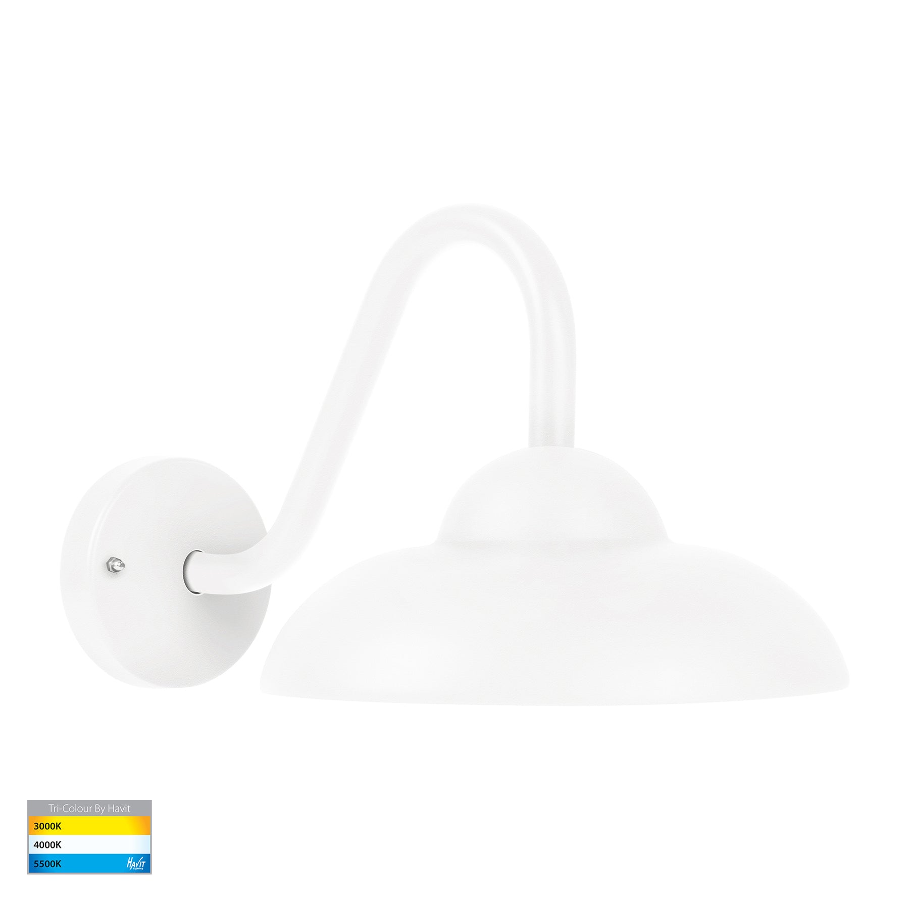 Arkua LED Wall Light 10W Tri Colour White - HV3518T-WHT