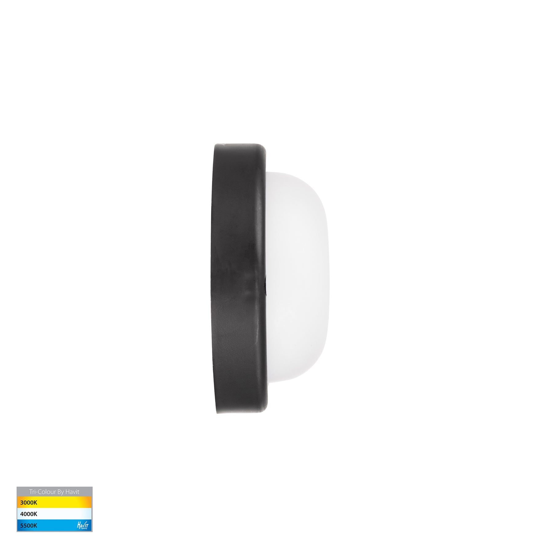 Muovi LED Wall Light 7W Tri Colour Black - HV3523T-BLK