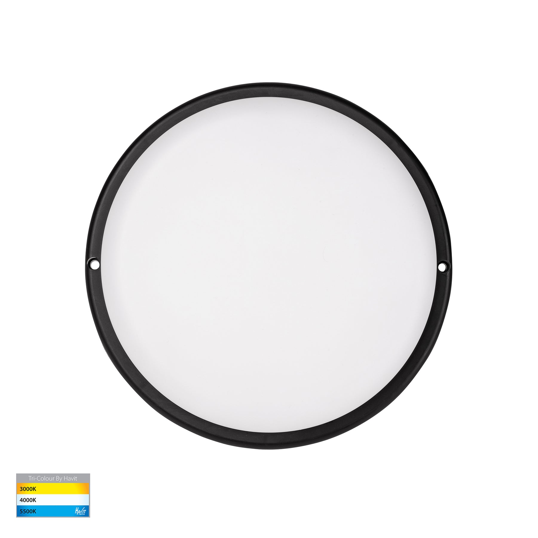Muovi LED Wall Light 12W Tri Colour Black - HV3525T-BLK