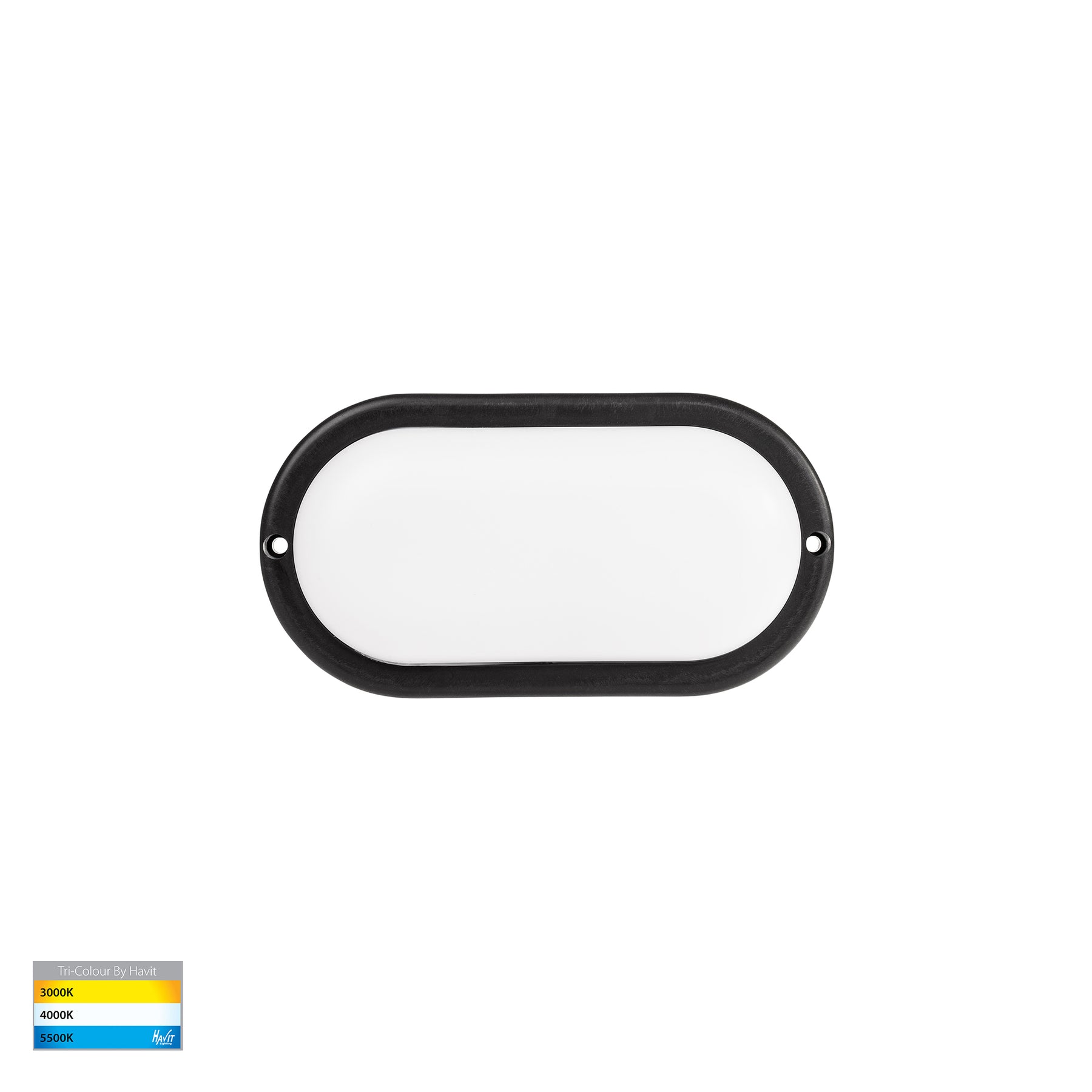 Muovi LED Wall Light 5W Tri Colour Black - HV3526T-BLK