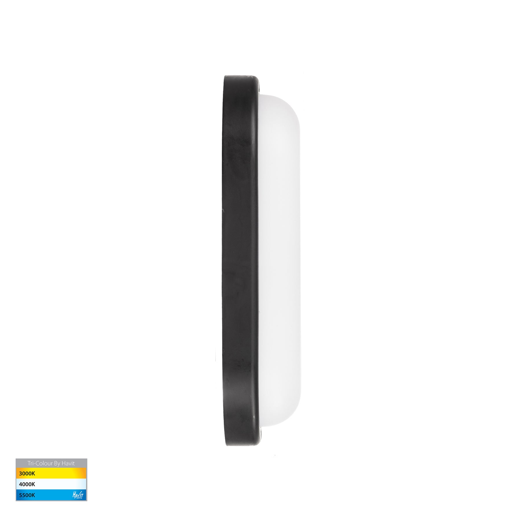 Muovi LED Wall Light 7W Tri Colour Black - HV3527T-BLK