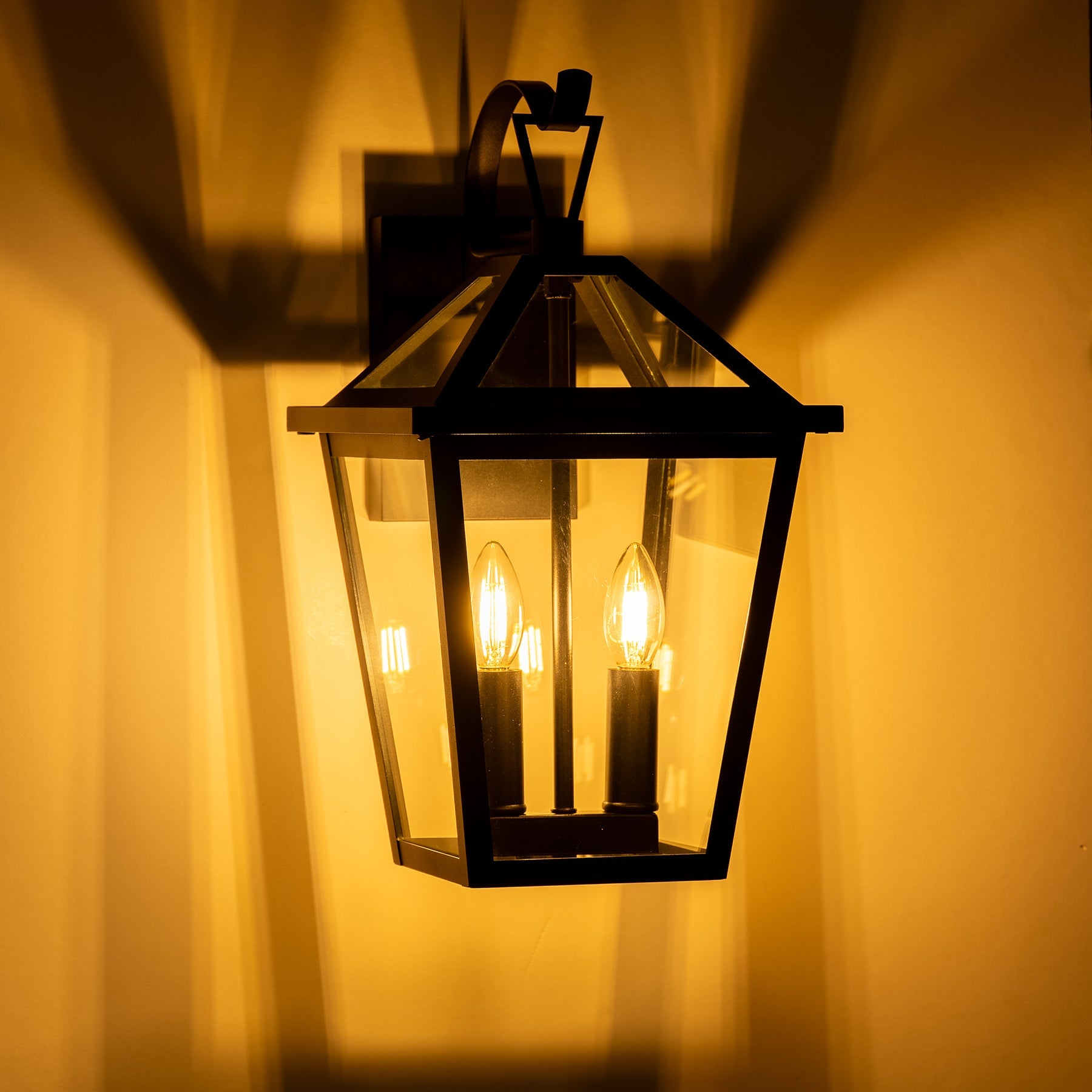 Karter Small LED Wall Light 8W 2700K Black - HV3538W-S-BLK