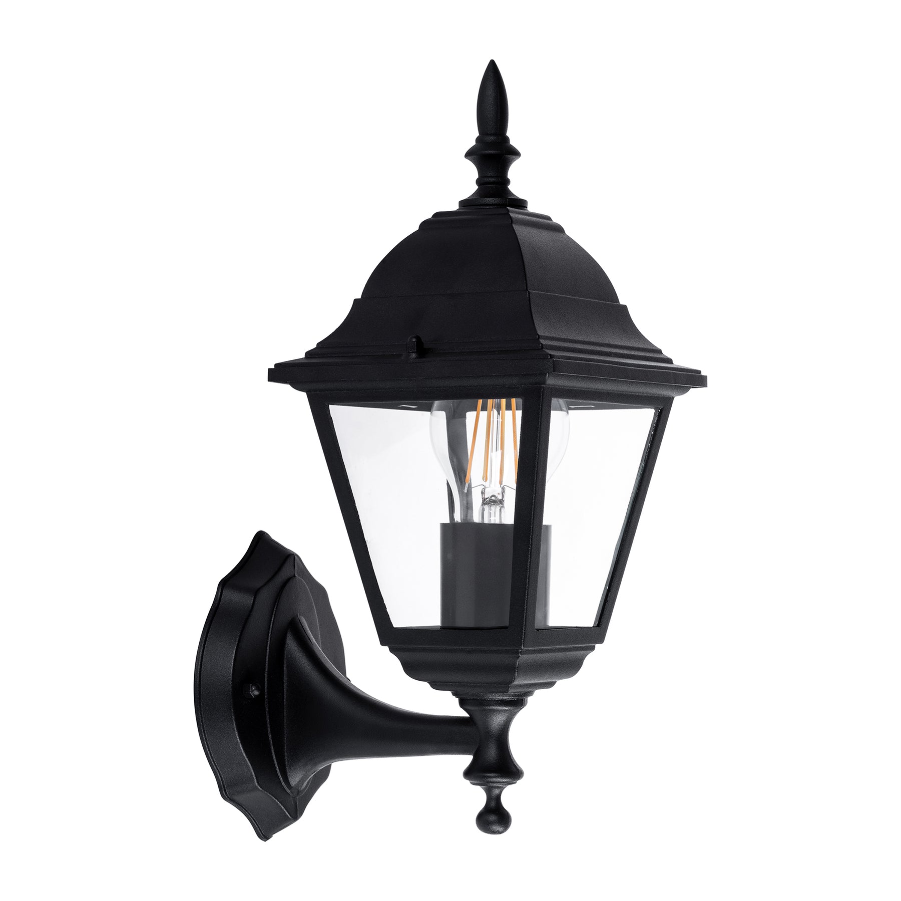Newark LED 4 Panel Coach Wall Light 8W 2700K Black - HV3551W-BLK