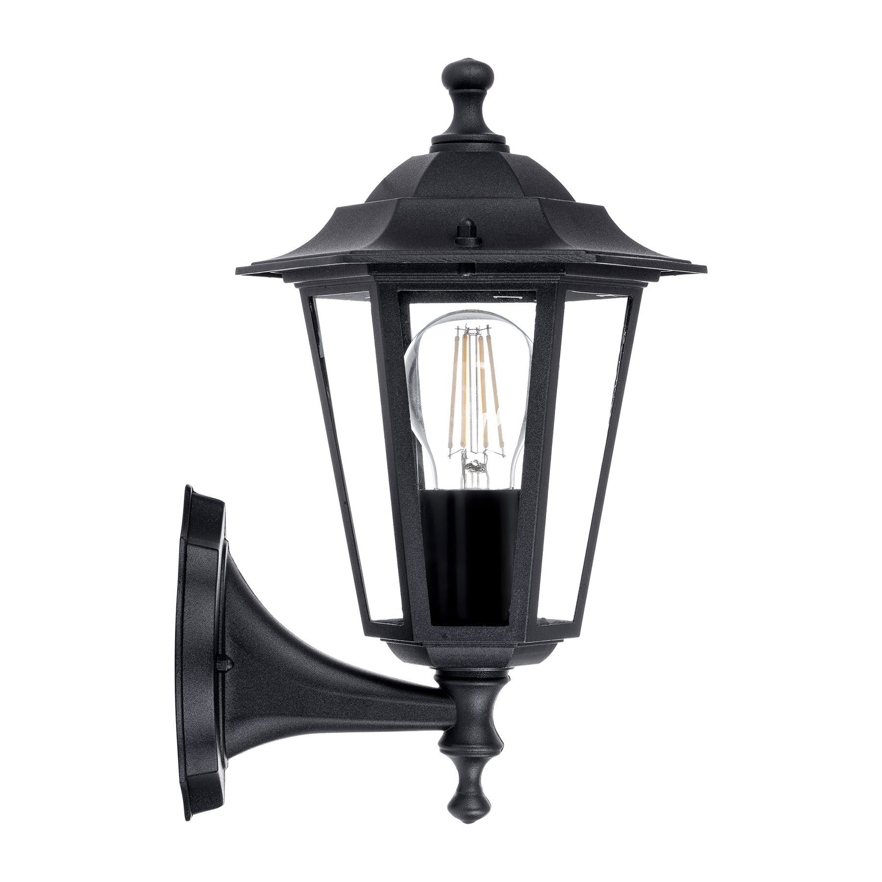 Fibra LED 4 Panel Coach Wall Light 8W 2700K Black - HV3552W-BLK