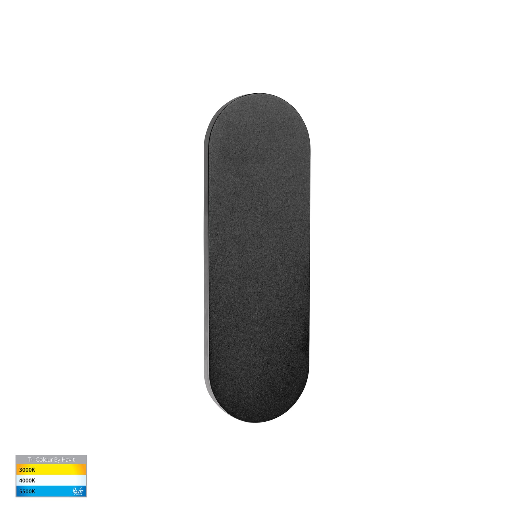 Barline Shadow 300mm LED Wall Light 6W Tri Colour Black - HV3561T-BLK