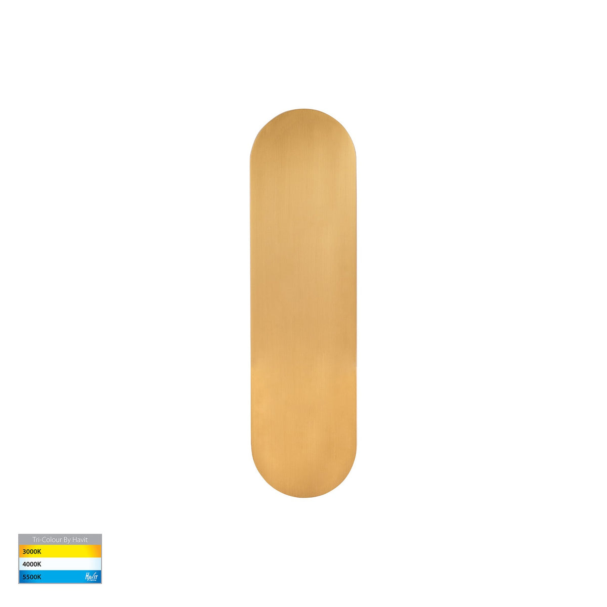 Barline Shadow 300mm LED Wall Light 6W Tri Colour Brass - HV3561T-BR