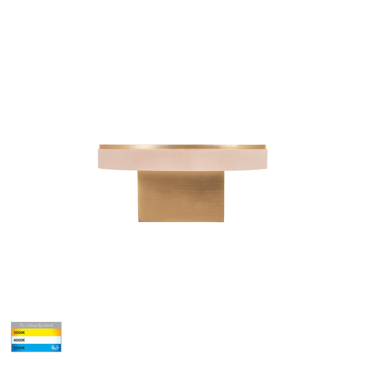 Barline Shadow 300mm LED Wall Light 6W Tri Colour Brass - HV3561T-BR