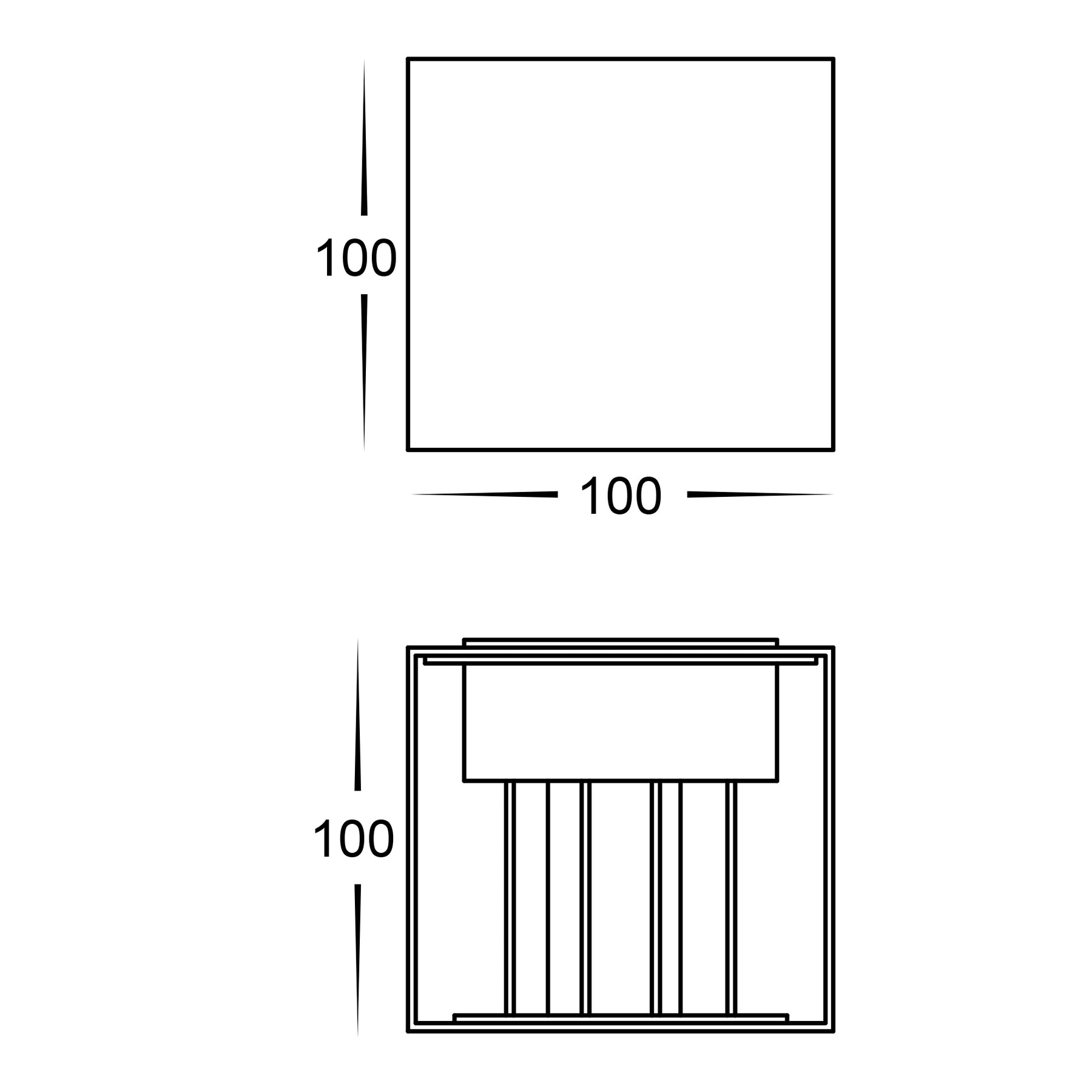 Celes Square LED Up & Down Wall Light 240V 3W 3CCT Black - HV3611T-BLK