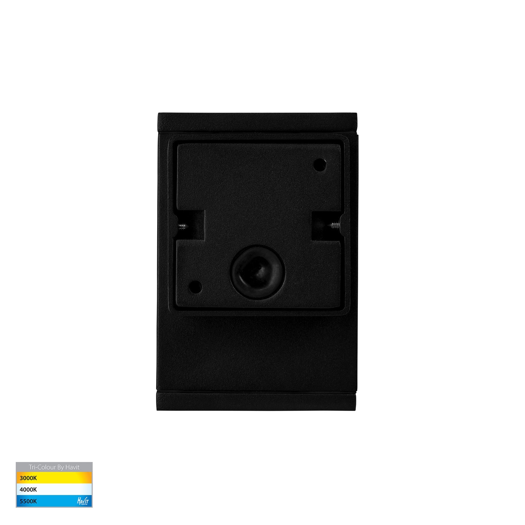 Quadru Aluminium LED Square Fixed Down Wall Light Black 5W 240V TRI Colour - HV3623T-BLK