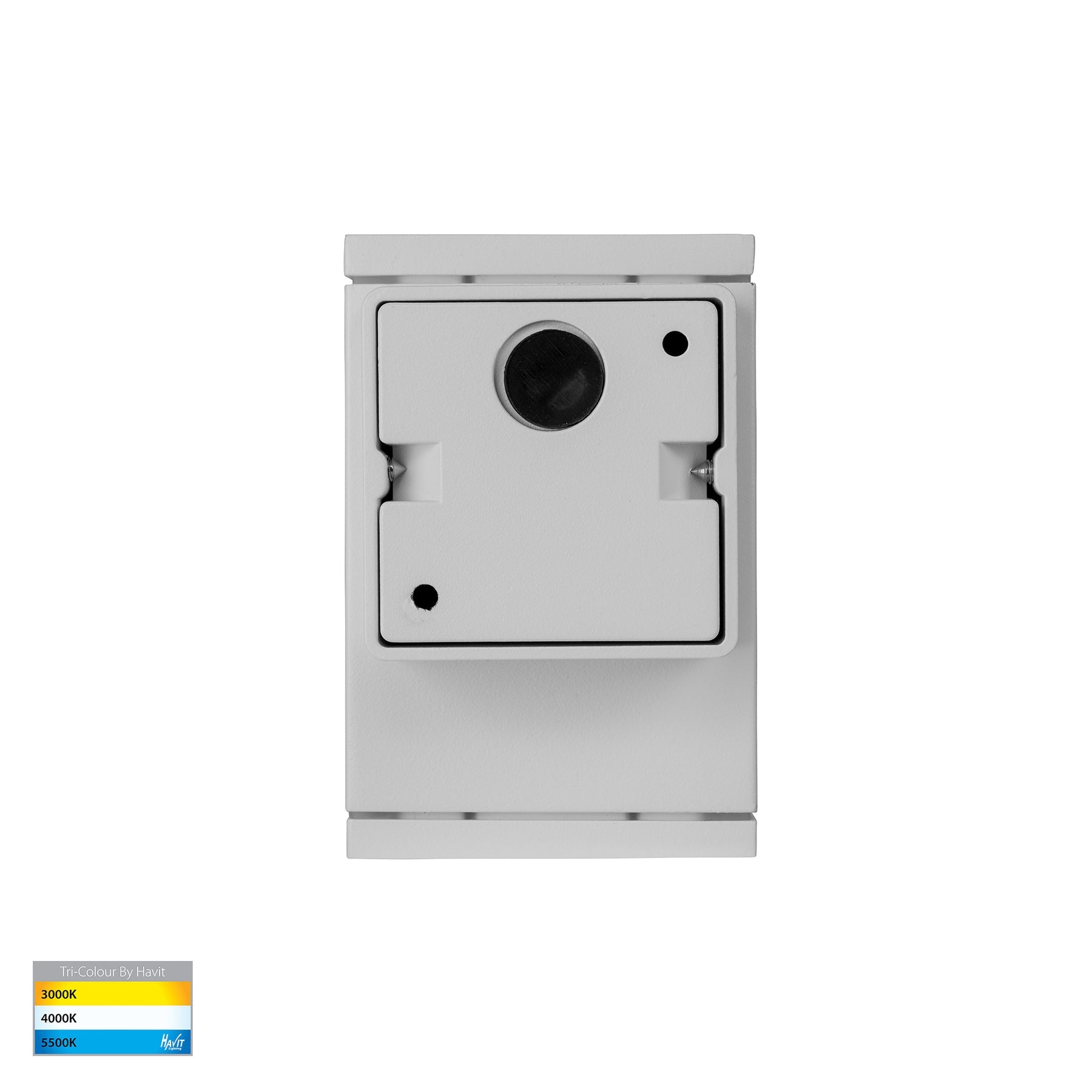 Quadru Aluminium LED Square Fixed Down Wall Light White 5W 240V TRI Colour - HV3623T-WHT