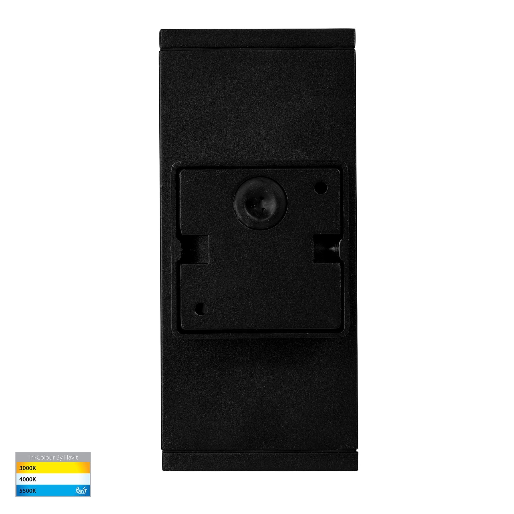 Quadru Aluminium LED Square Up & Down Wall Light Black 240V TRI Colour - HV3624T-BLK