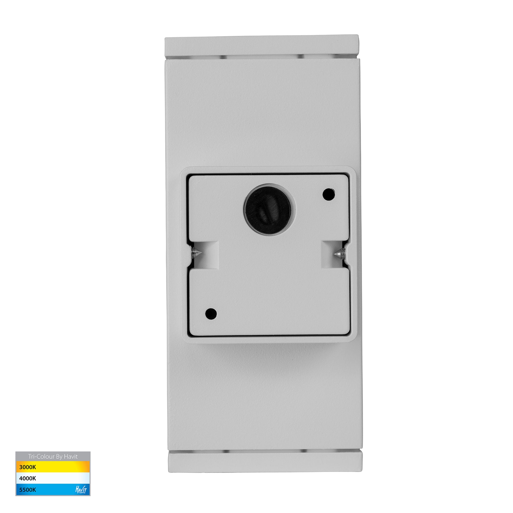 Quadru Aluminium LED Square Up & Down Wall Light White 240V TRI Colour - HV3624T-WHT