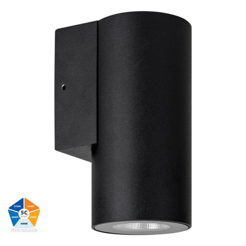 Aries Exterior Wall Light Fixed Black Aluminium 5CCT - HV3625S-ALUBLK