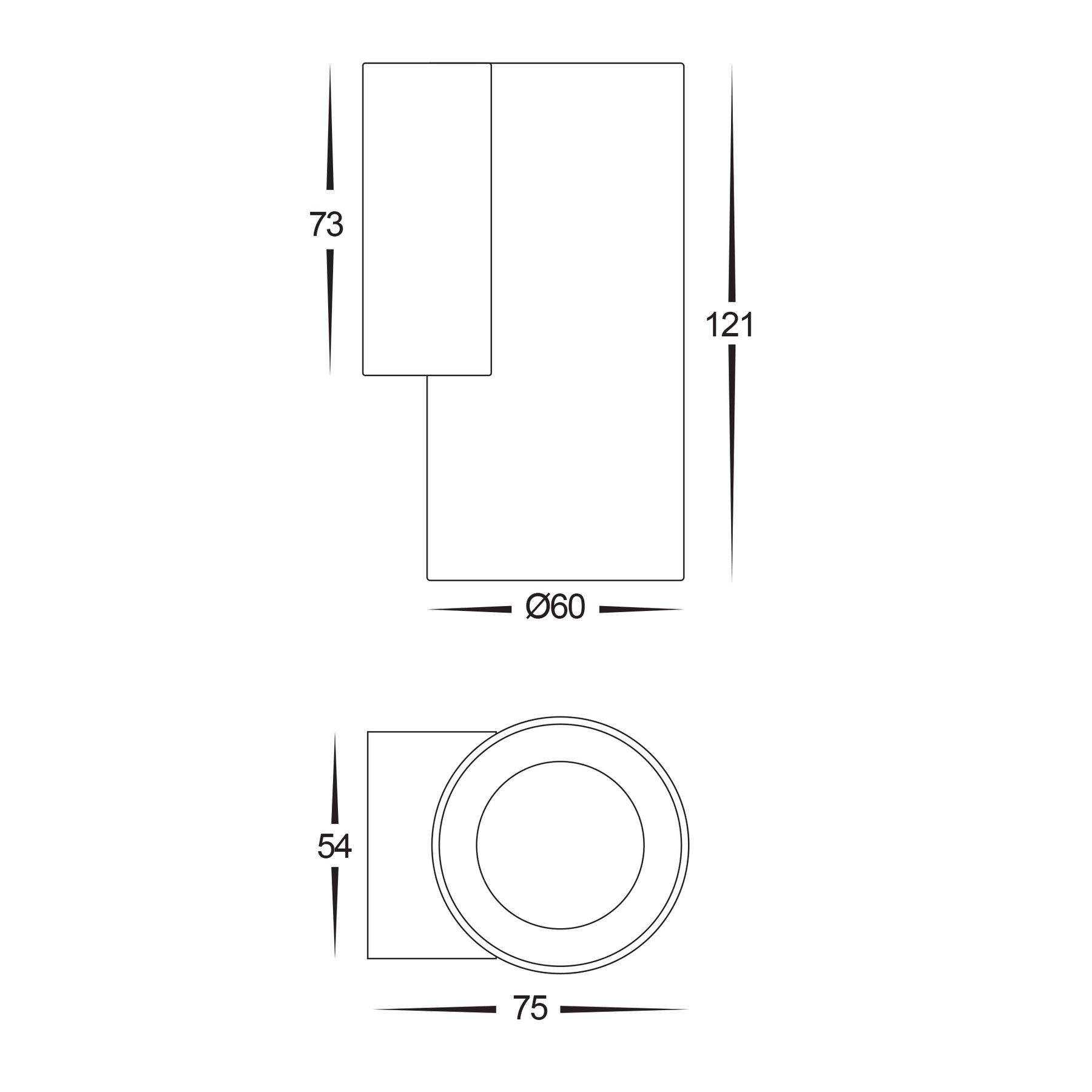 Aries LED Up And Down Wall Light Solid Brass 240V 5CCT - HV3626S-BR