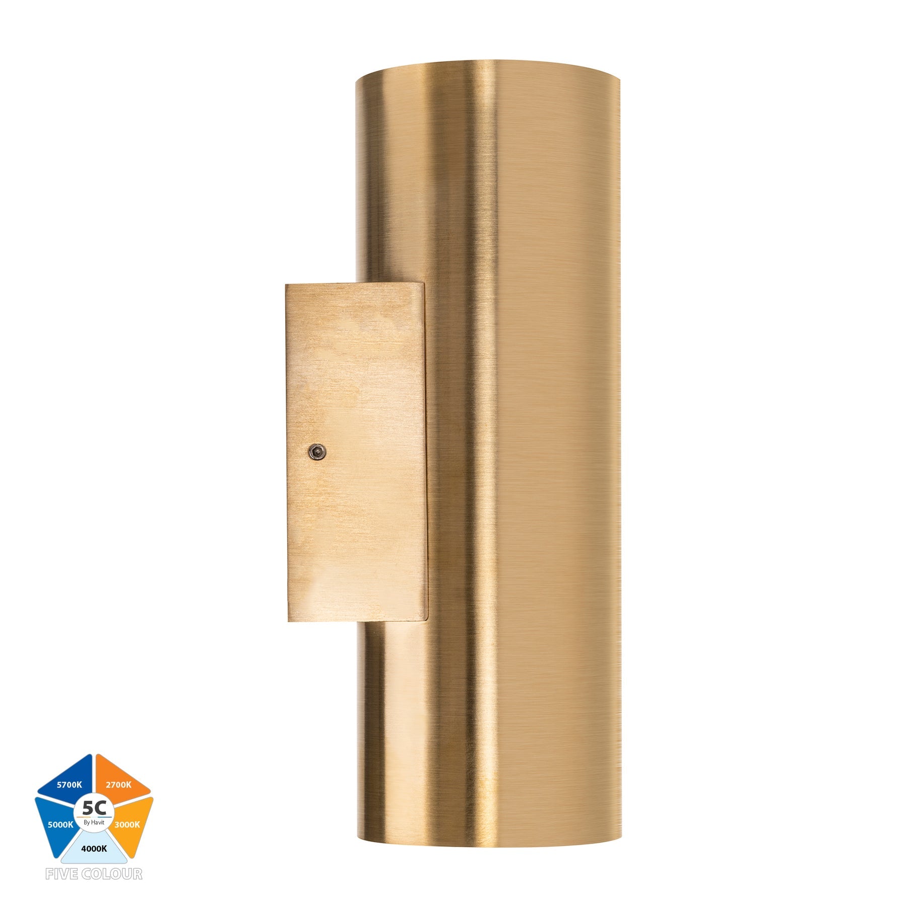 Aries LED Up And Down Wall Light Solid Brass 240V 5CCT - HV3626S-BR