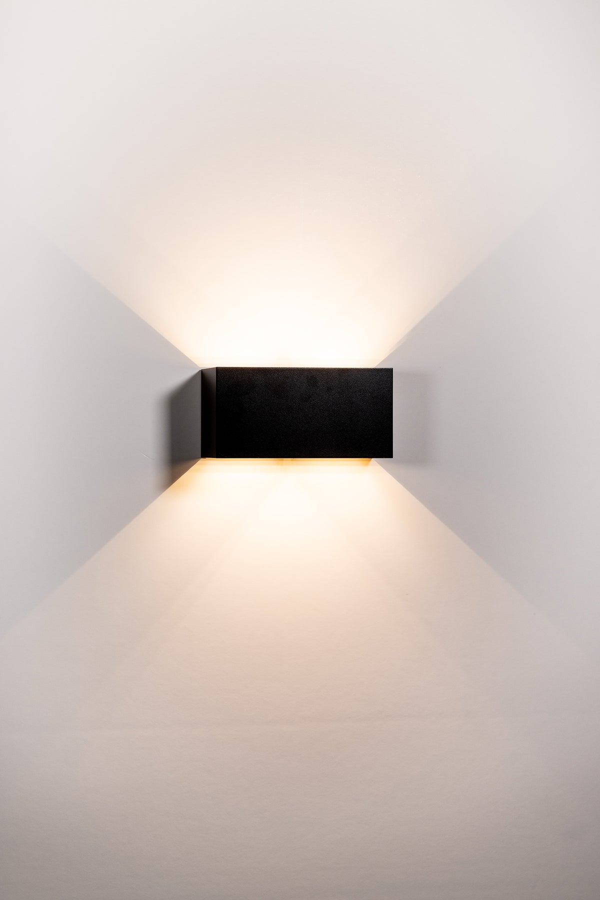 Versa Square Up & Down LED Wall Light Aluminium Black 240V TRI Colour - HV36582T-BLK-SQ