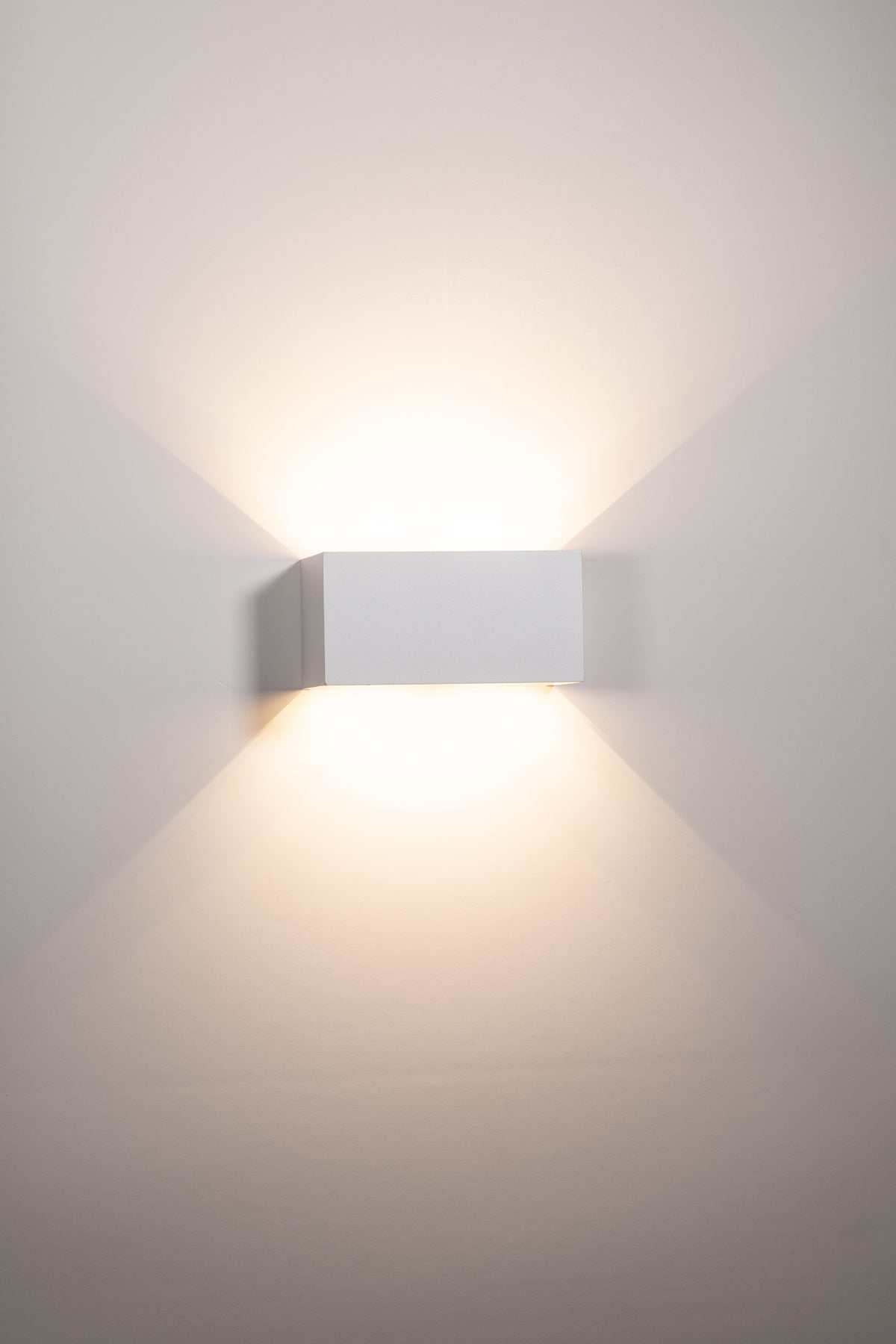 Versa Square Up & Down LED Wall Light Aluminium White 240V TRI Colour - HV36582T-WHT-SQ