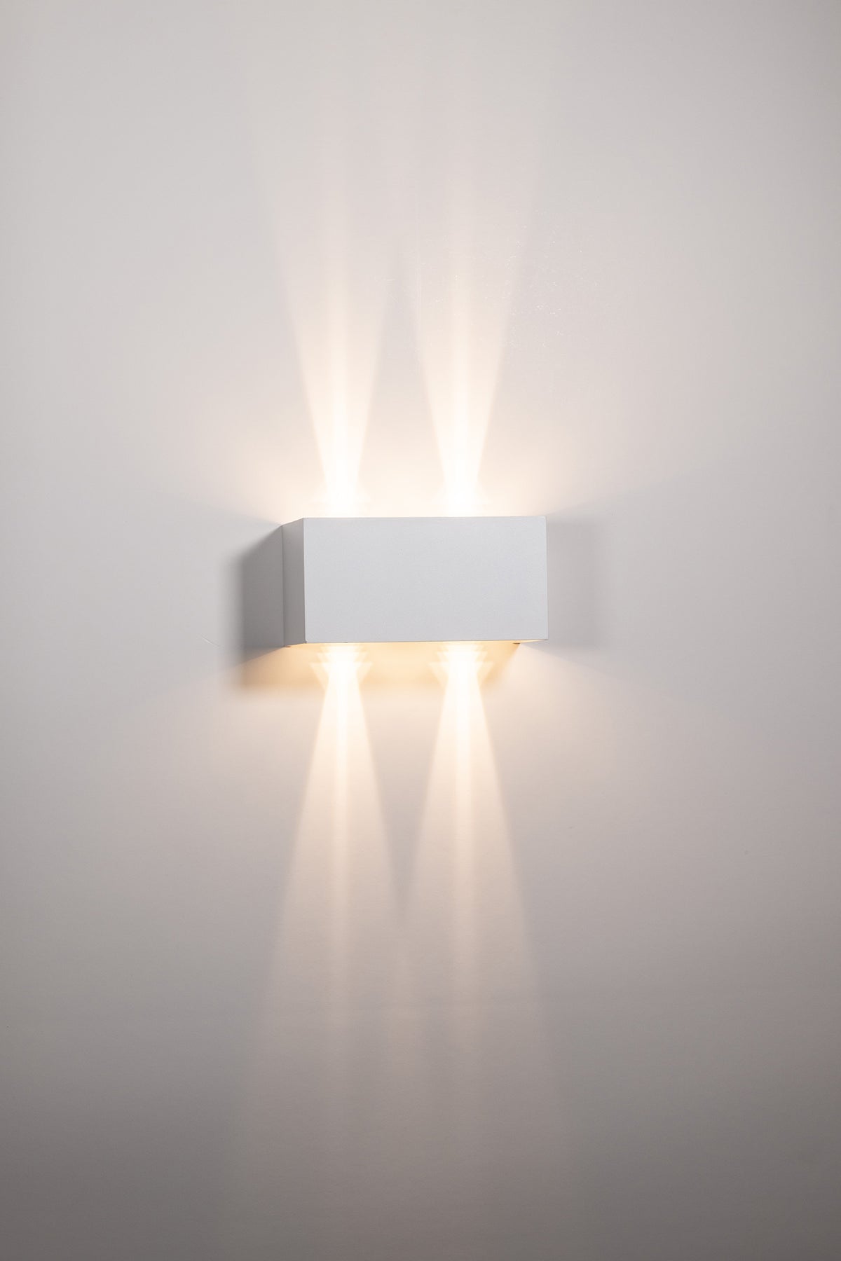 Versa Square Up & Down LED Wall Light Aluminium White 240V TRI Colour - HV36582T-WHT-SQ