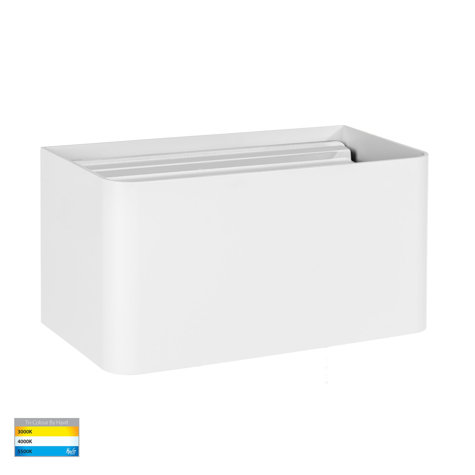 Versa LED Square Up & Down Wall Light 3W Tri Colour White - HV36584T-WHT-SQ