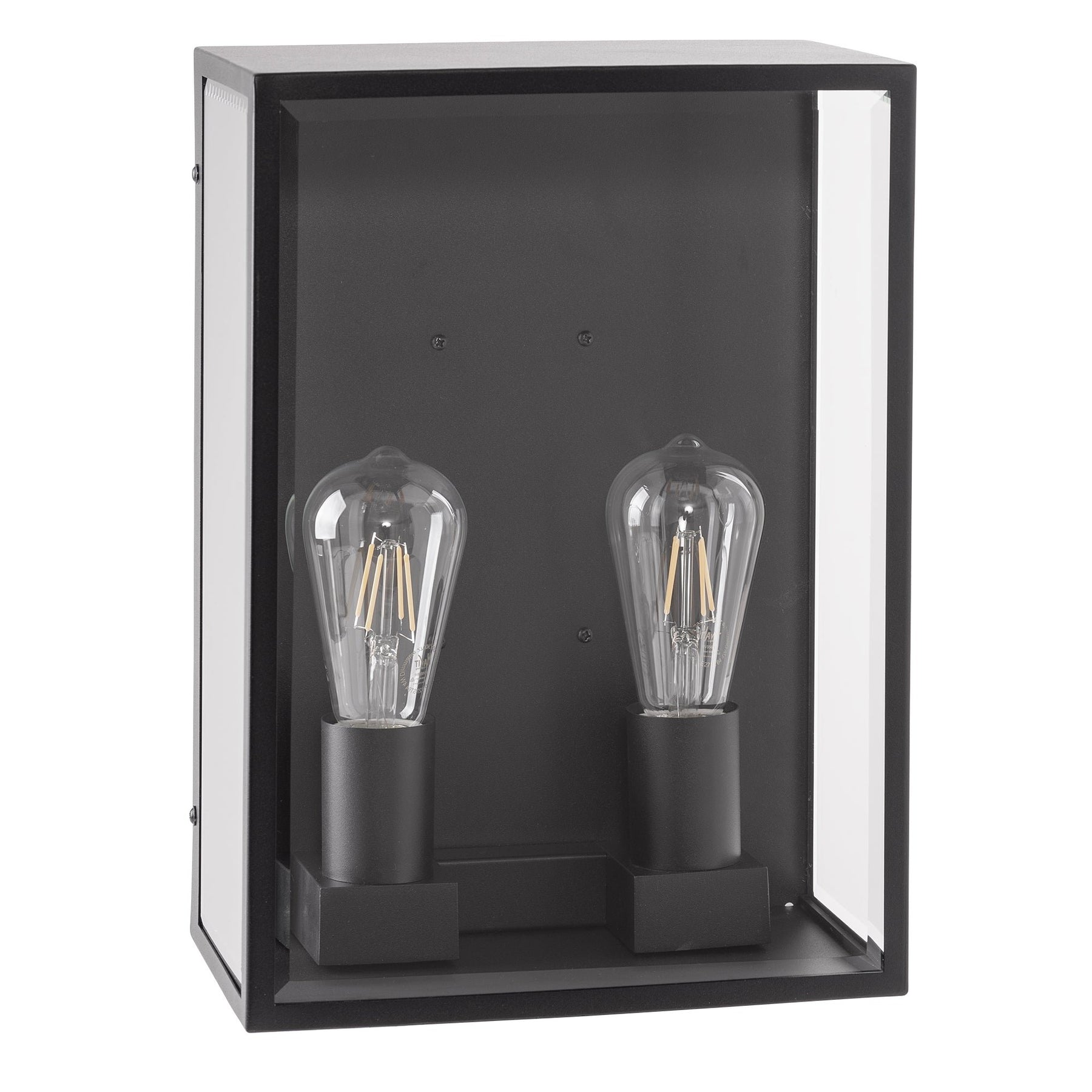 Bayside 316 Stainless Steel Double LED Wall Light Black 240V 4W 2700K - HV36592W-BLK