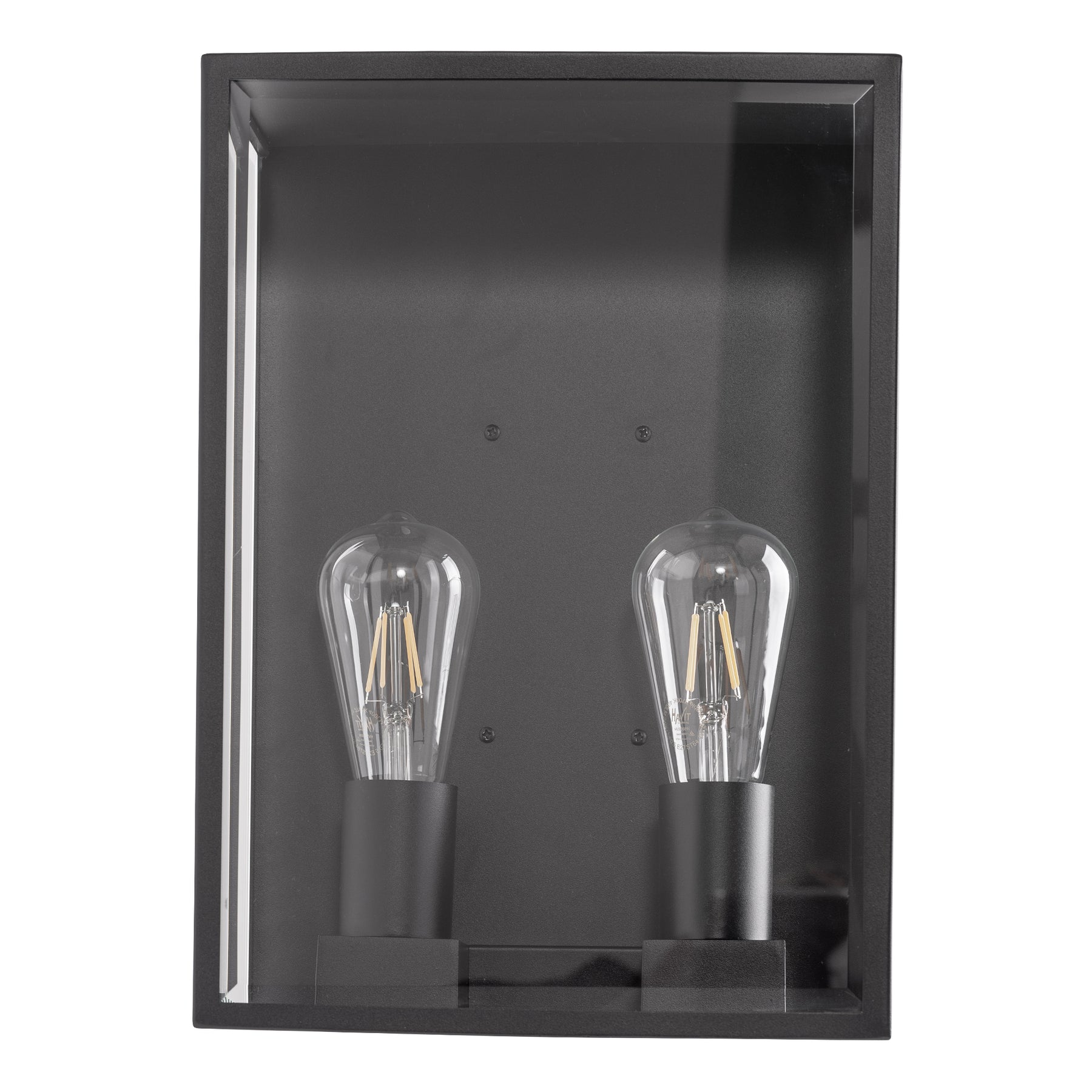 Bayside 316 Stainless Steel Double LED Wall Light Black 240V 4W 2700K - HV36592W-BLK